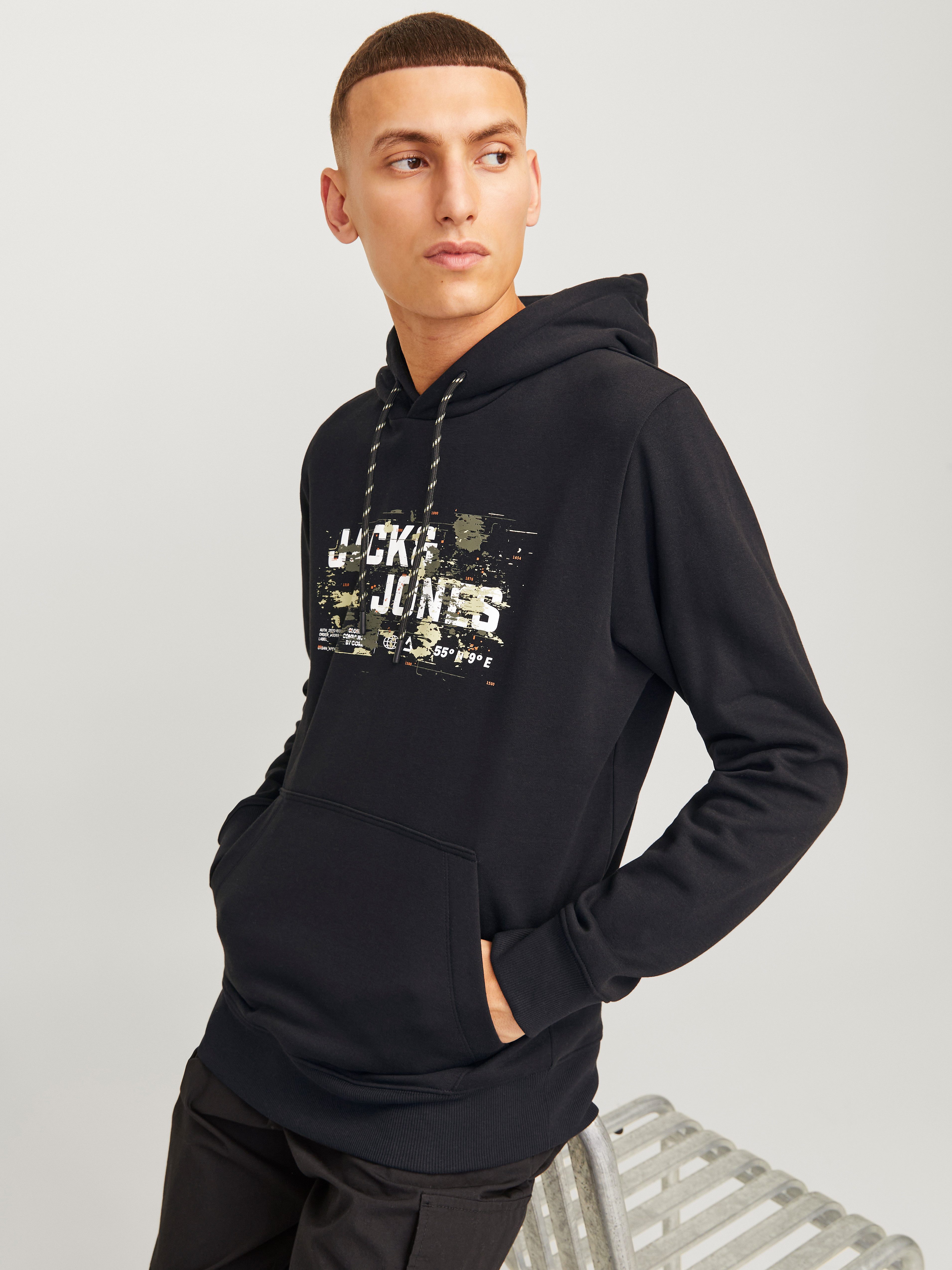 Jack & Jones Hoodie JCOOUTDOOR LOGO SWEAT HOOD SN