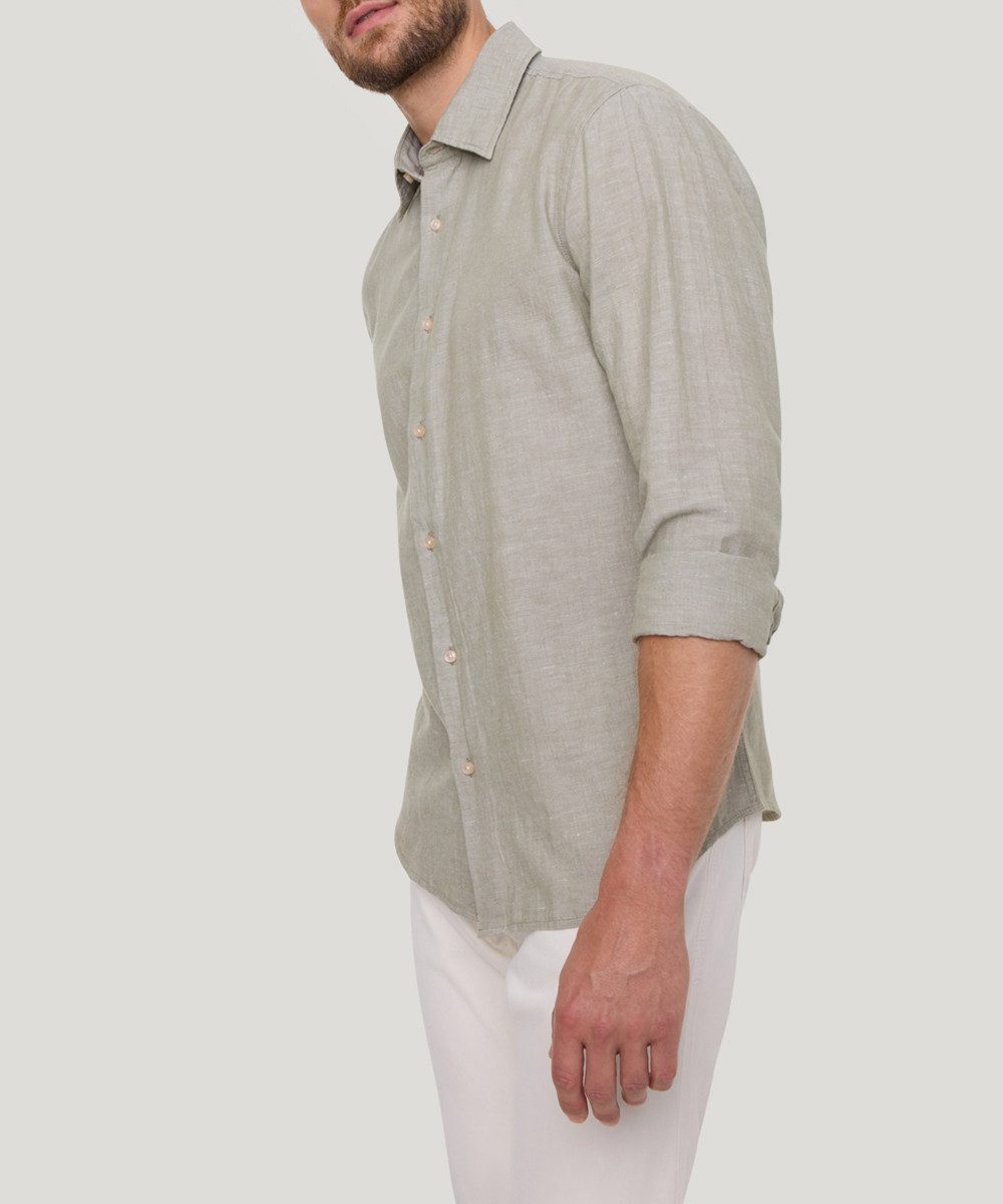Pierre Cardin Overhemd met lange mouwen TW 106 met linnenstructuur