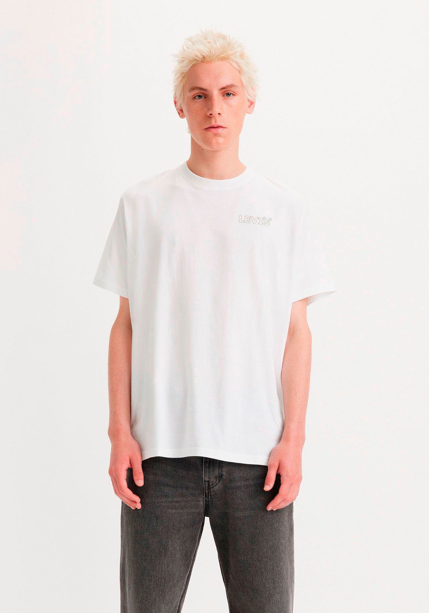 Levi's Shirt met ronde hals RELAXED FIT TEE heren ronde hals maat M wit