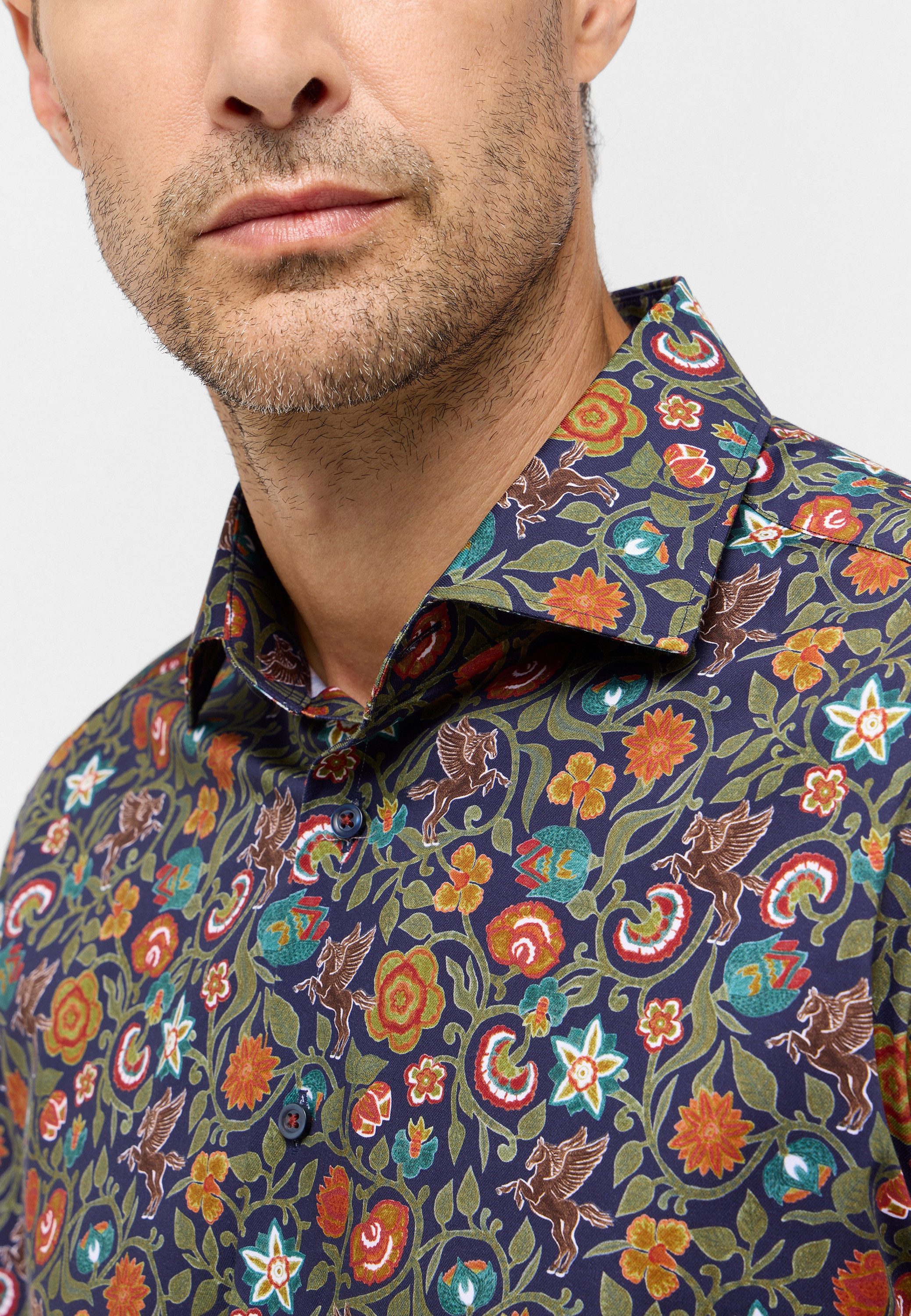 Eterna Overhemd met lange mouwen MODERN FIT NON IRON (strijkvrij)