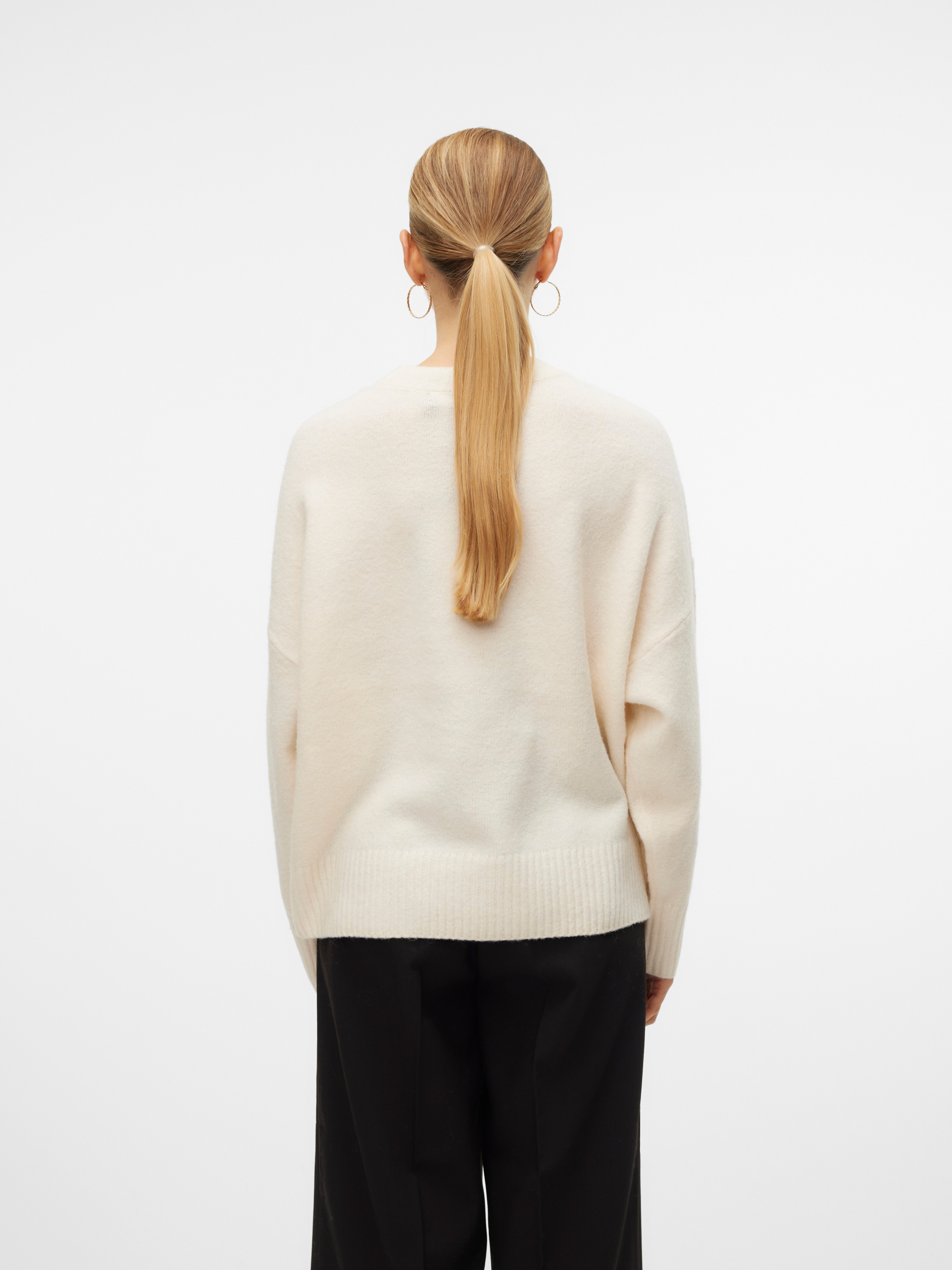 Vero Moda Gebreide trui VMBOOM LS O-NECK PULLOVER GA NOOS
