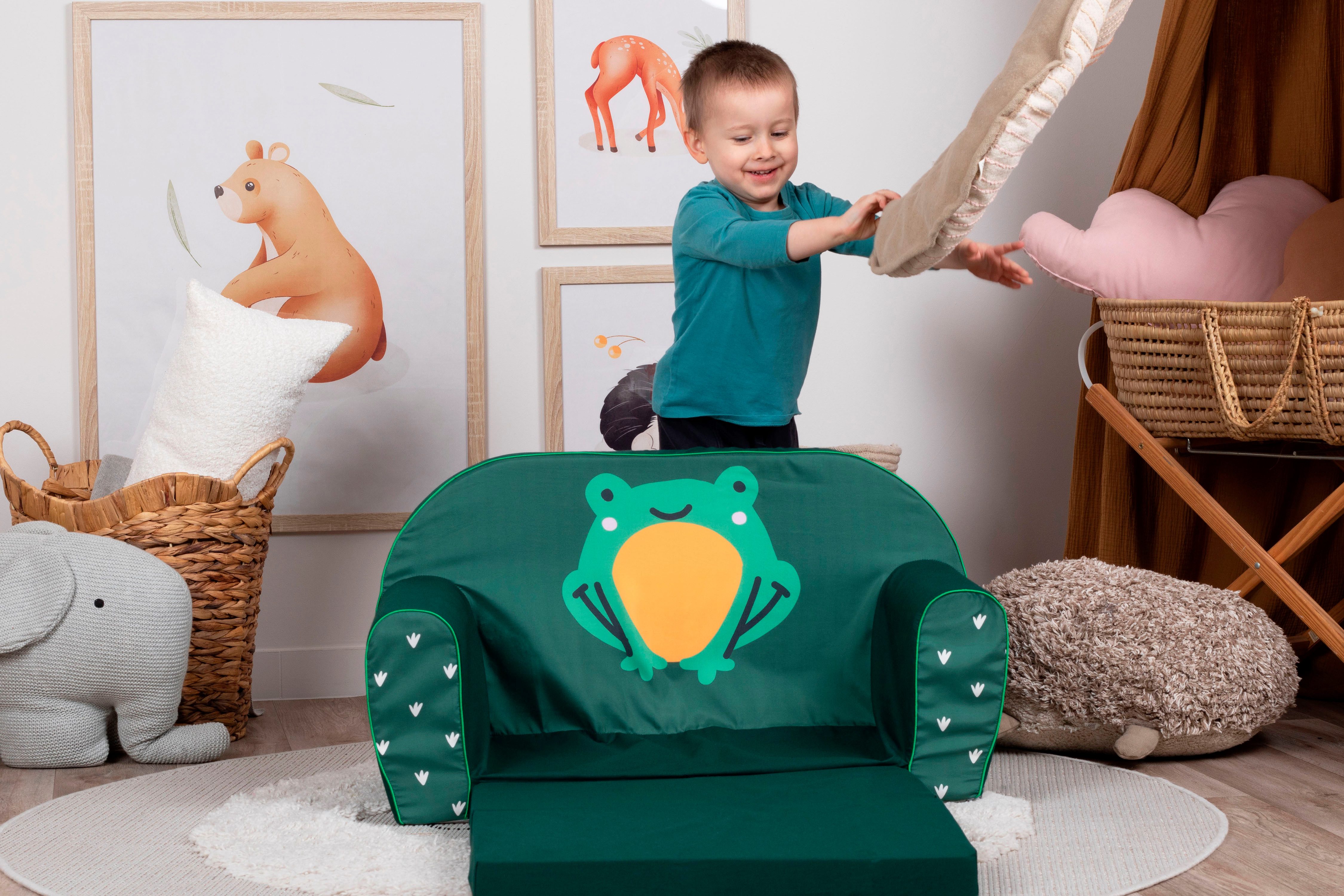 Knorrtoys® Bank Green frog voor kinderen, made in europe