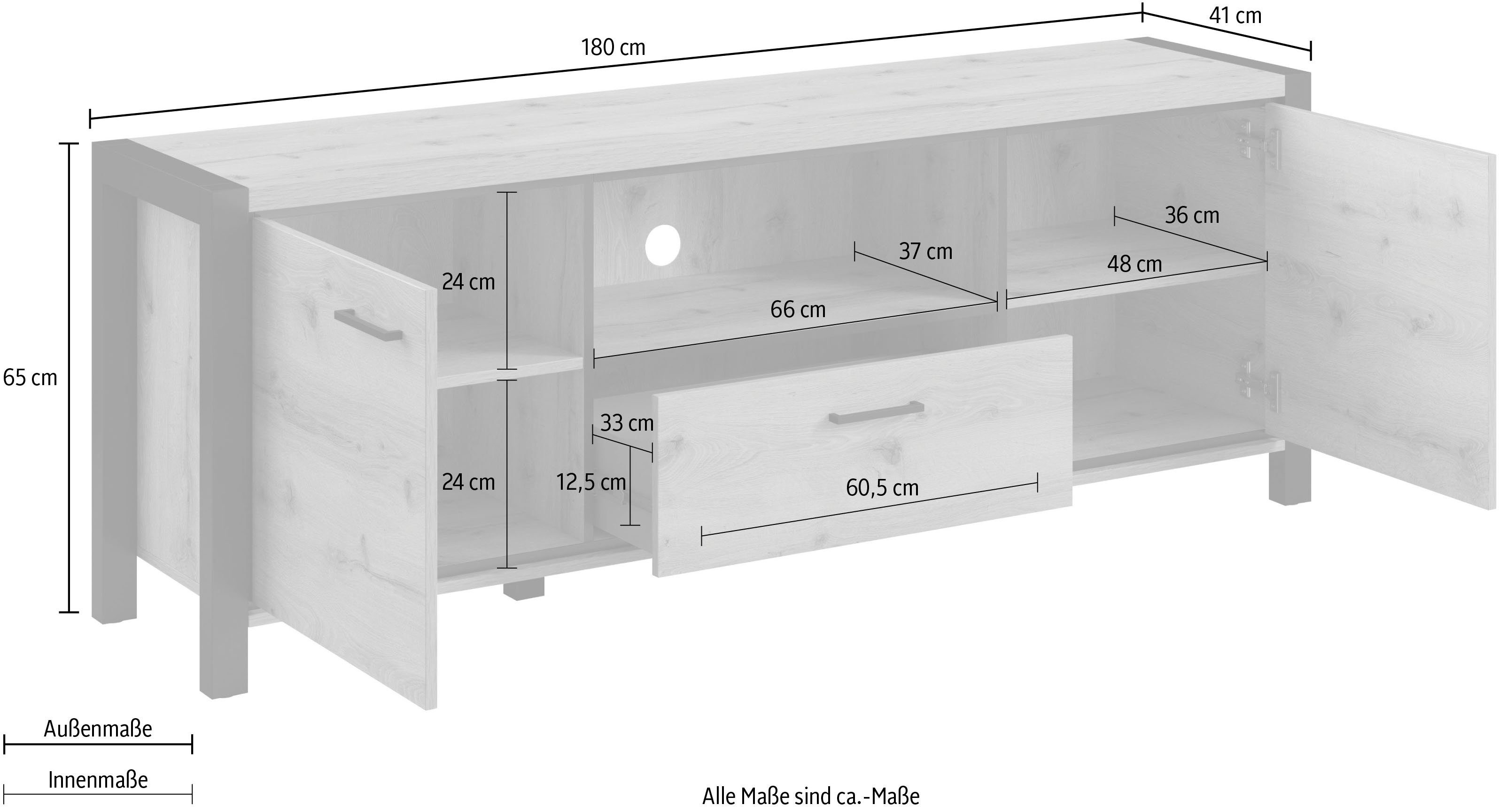 Home affaire Tv-meubel Aktiv Breedte 180 cm