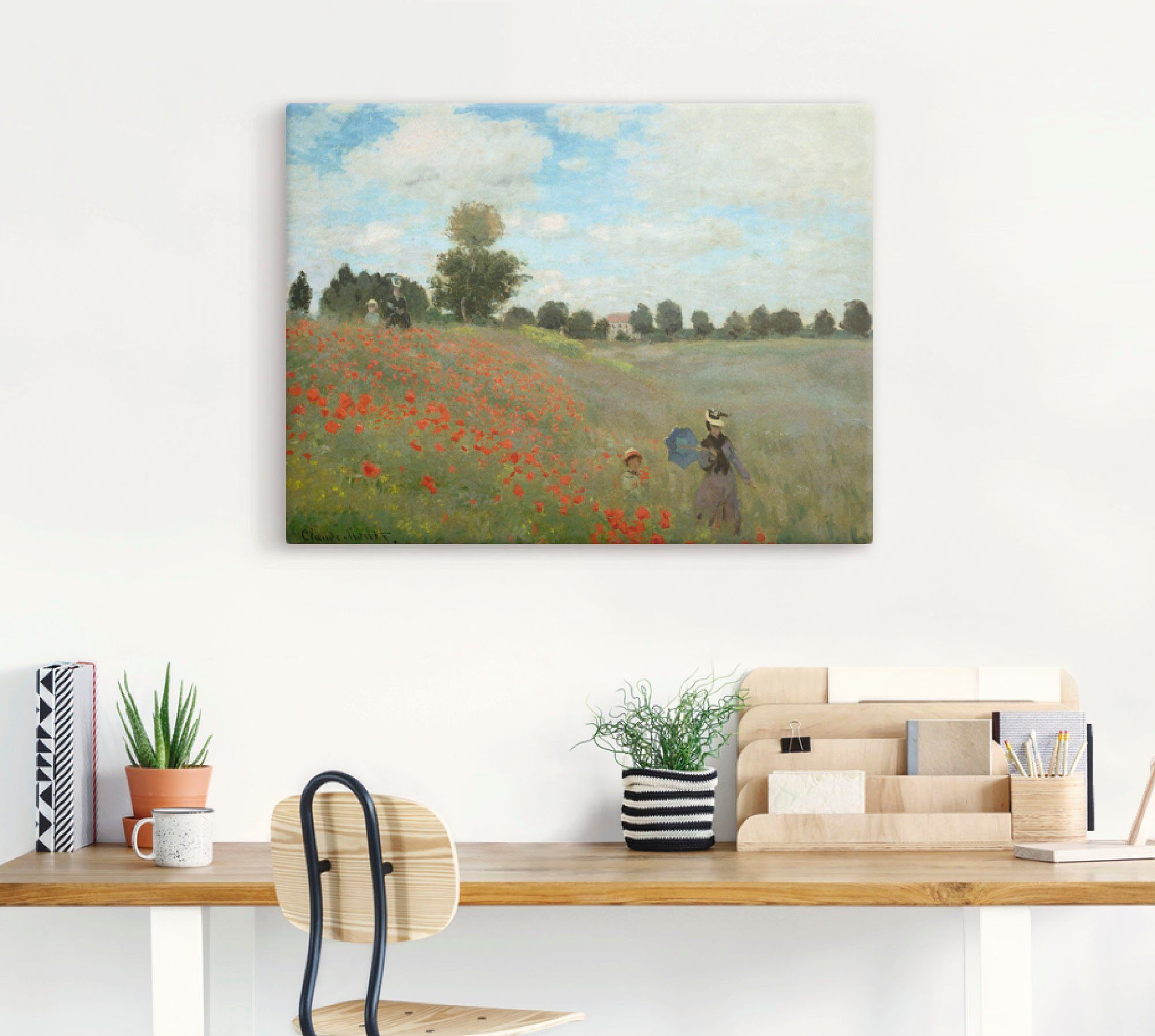 Artland Artprint Veld klaprozen bij Argenteuil. 1873 als artprint op linnen, poster, muursticker in verschillende maten