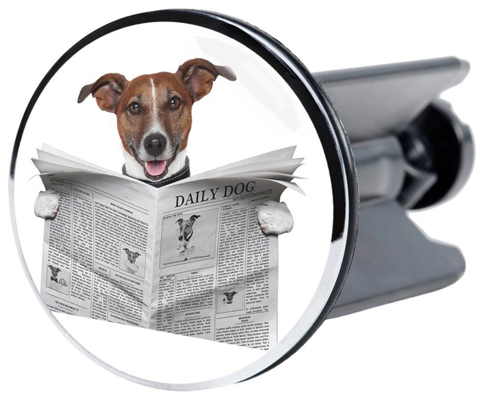 Sanilo Set badkameraccessoires Newspaper bestaand uit toiletzitting, badmat en wastafelplug (complete set, 3-delig)