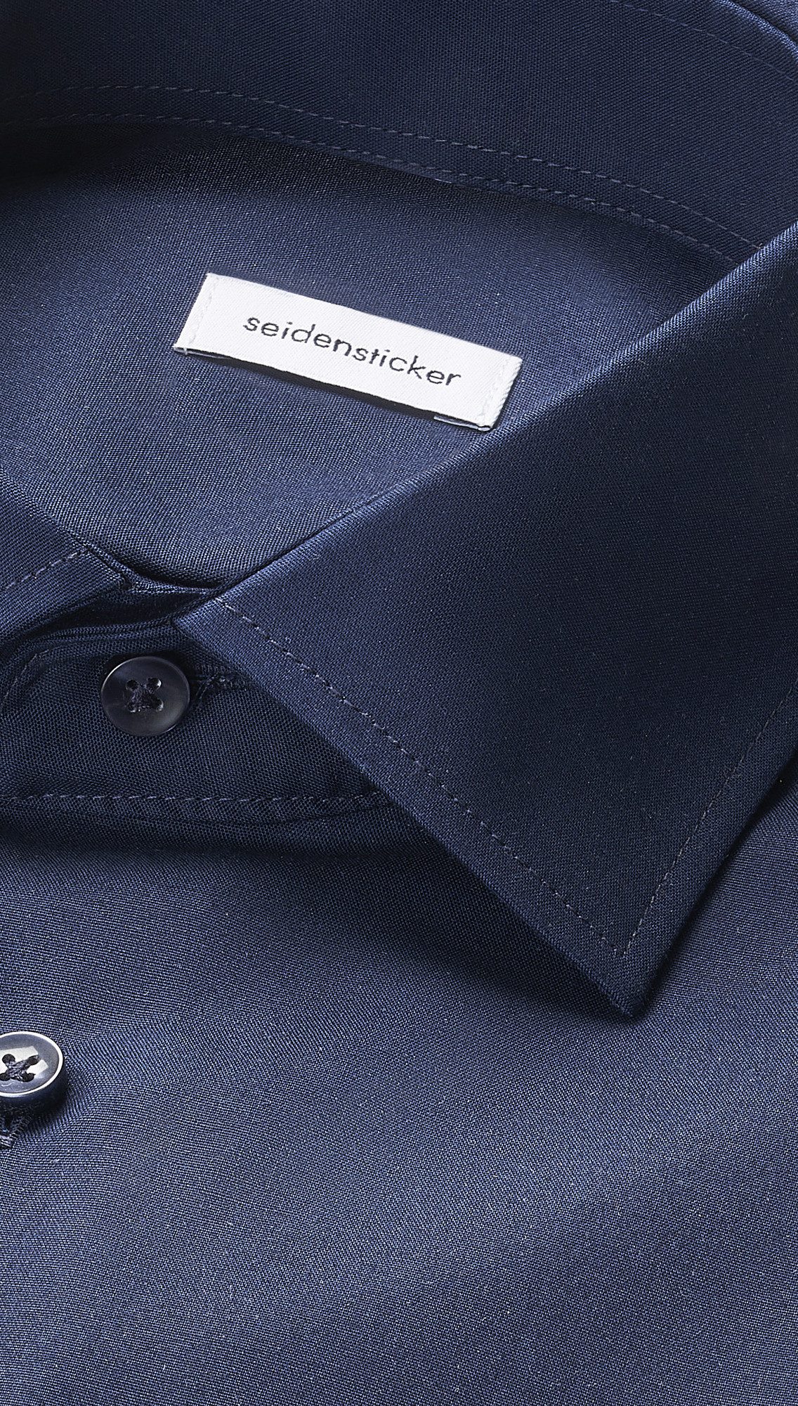 seidensticker Businessoverhemd Zwarte roos Slim 1/1 Kent kraag uni