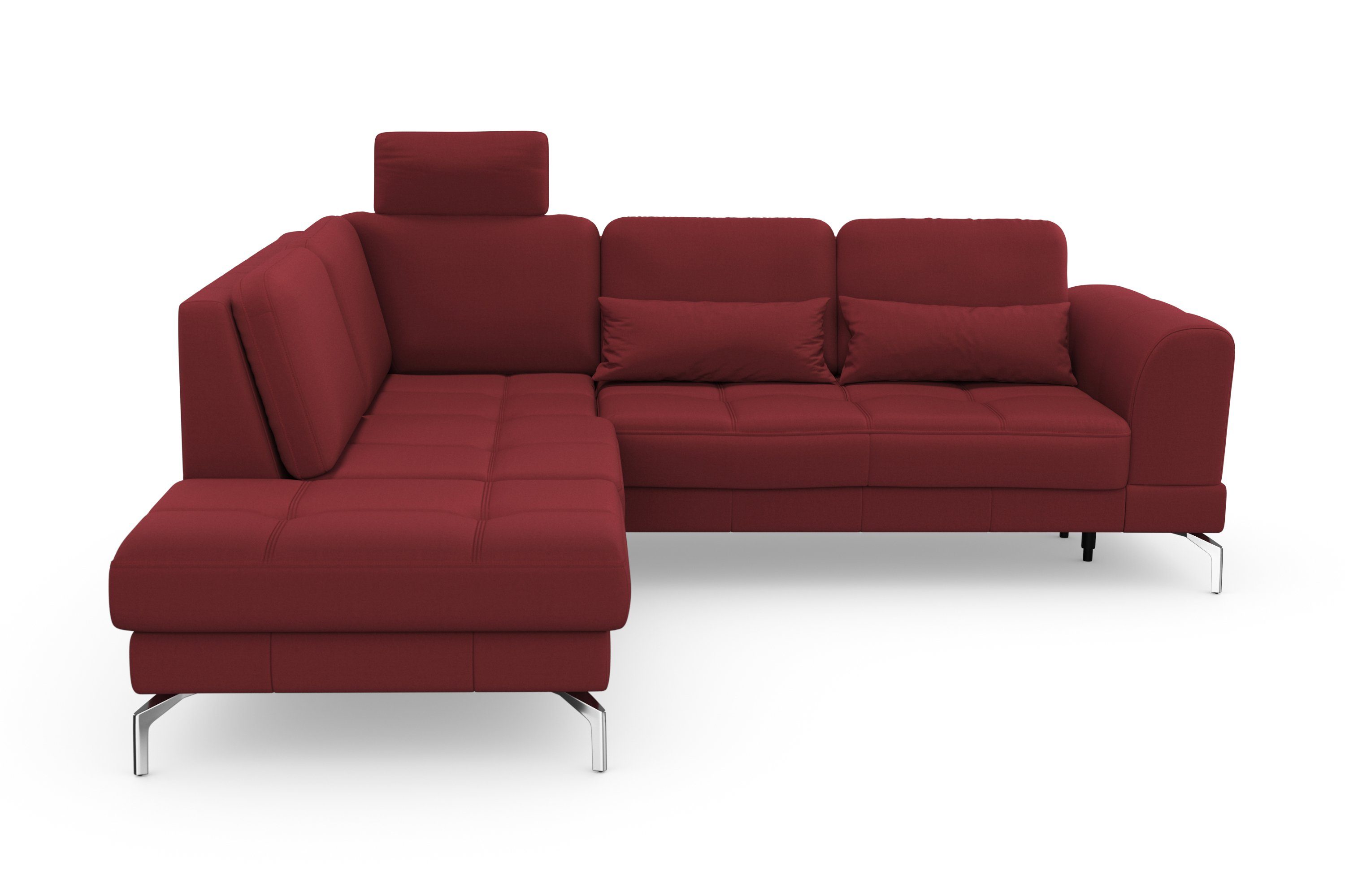 sit&more Hoekbank Bendigo L-vorm inclusief zitdiepteverstelling, bodemvrijheid 15 cm, in 2 pootkleuren
