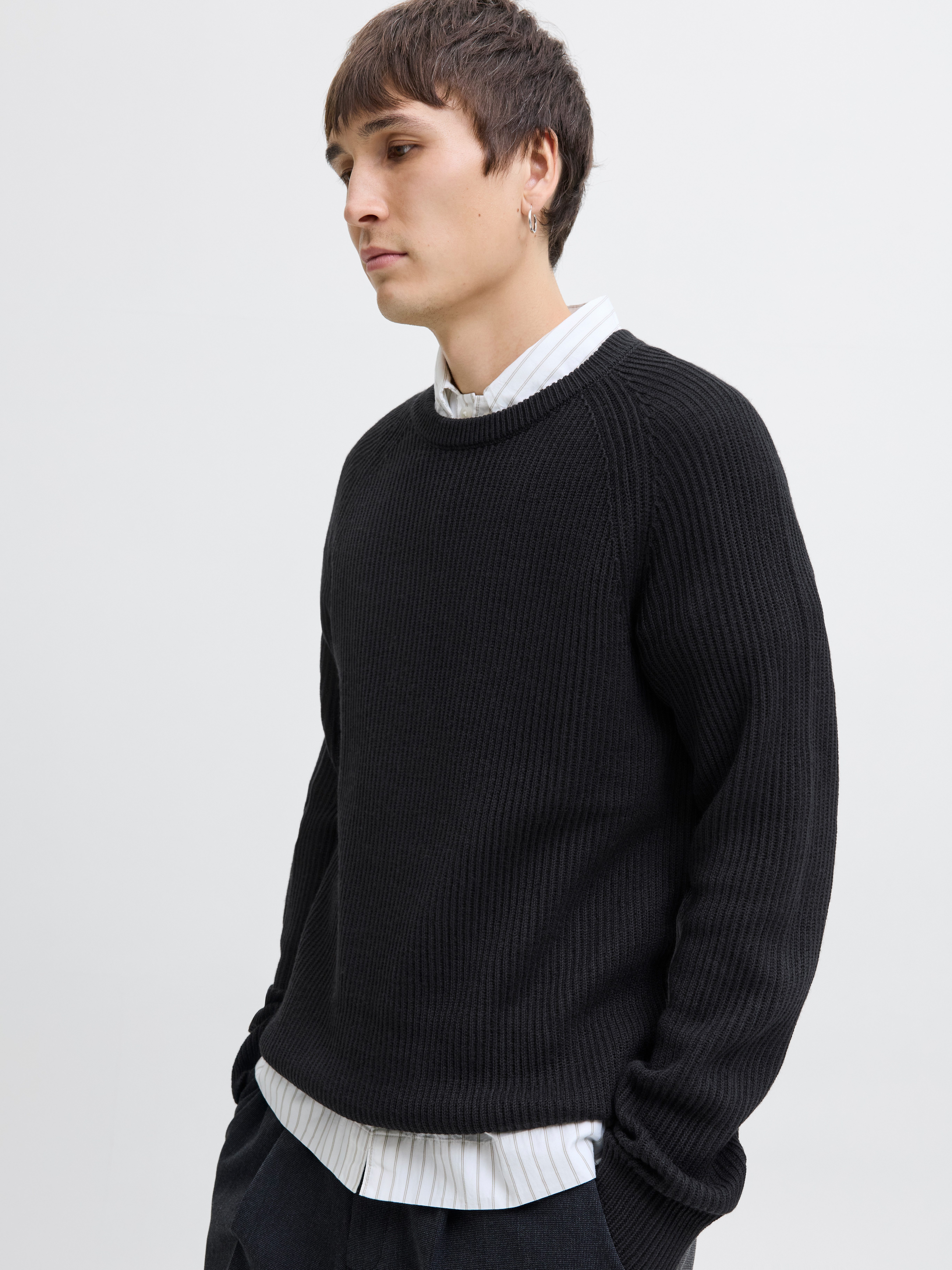 Jack & Jones Trui met ronde hals JJPANNEL KNIT CREW NECK AW25