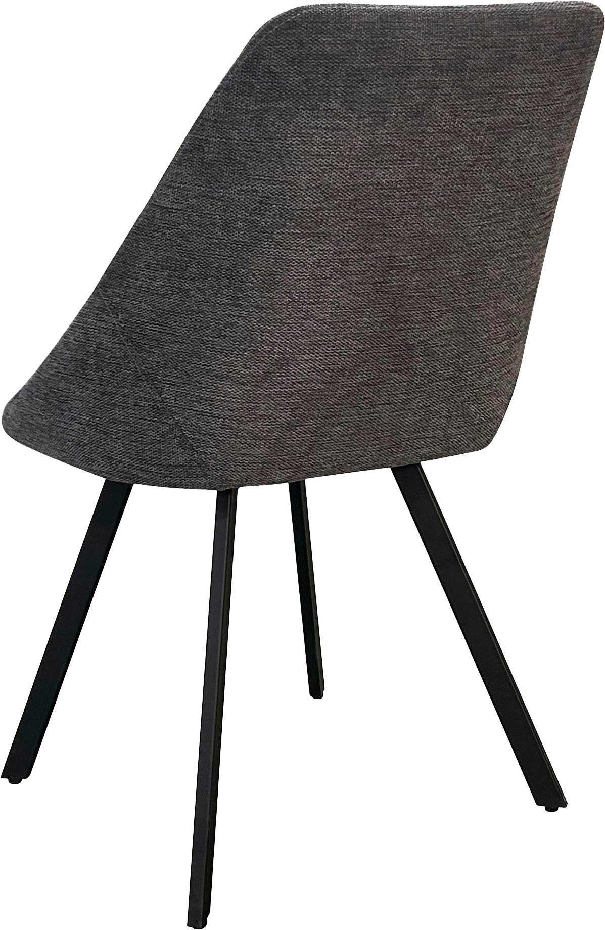 byLIVING Eetkamerstoel Jasper (2-stuks set) Zitkuip 360° draaibaar, zwart metaal, keukenstoel, diverse bekleding (set)