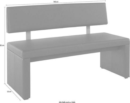Home affaire Zitbank Charissa met leuning, breedte 140, 160 of 180 cm
