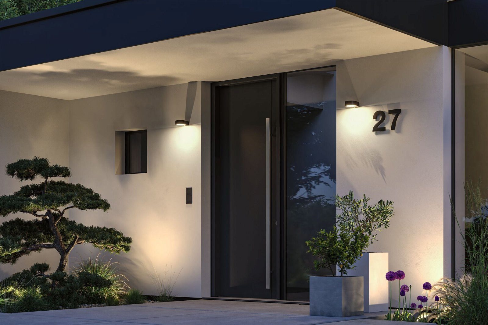 Paulmann Led-wandlamp voor buiten Silma IP44 65x186mm 3000K 5,5 / 1x0,7W 600lm 230V Aluminium (1 stuk)