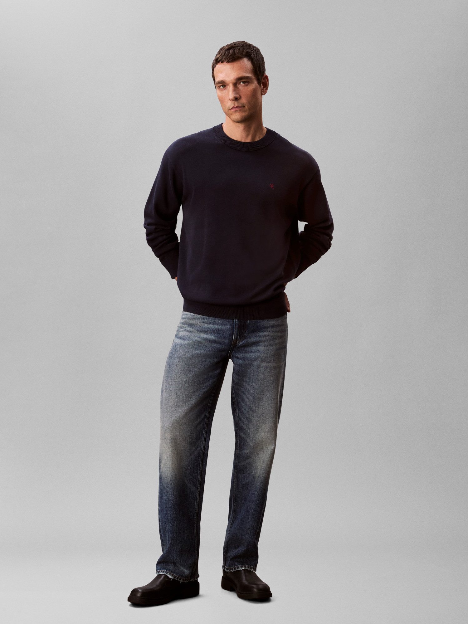 Calvin Klein Gebreide trui LS EZ COTTON CREWNK SWEATER 12GG