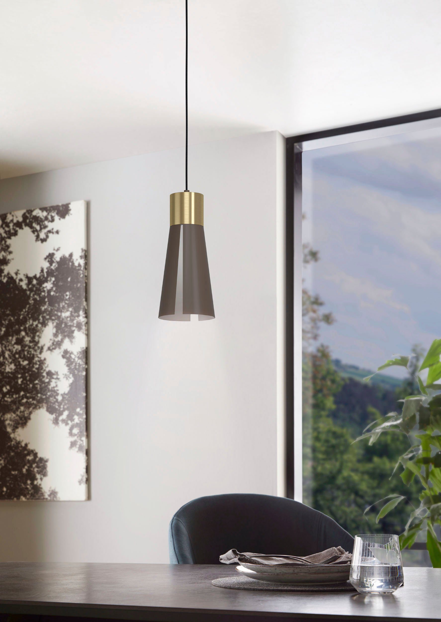 EGLO Hanglamp LOSALOMAS Hanglamp in bruin en messing van staal - incl. GU10 - 4,5W (1 stuk)