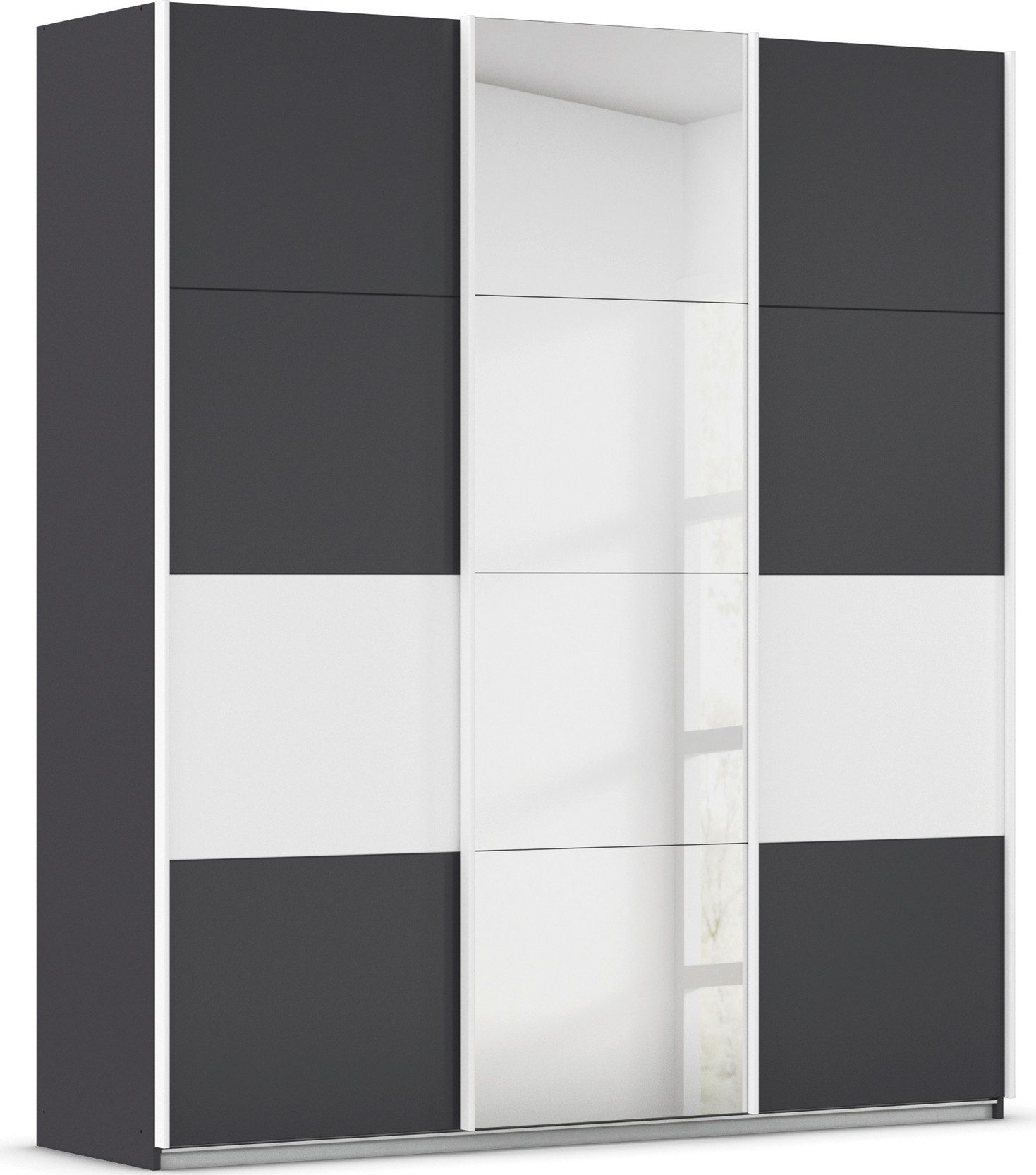 rauch Schuifdeurkast Kledingkast Kast Garderobe CORTONA inclusief indeling, 2 stoffen dozen en extra planken zweefdeurkasten maat 203 cm x 229 cm x