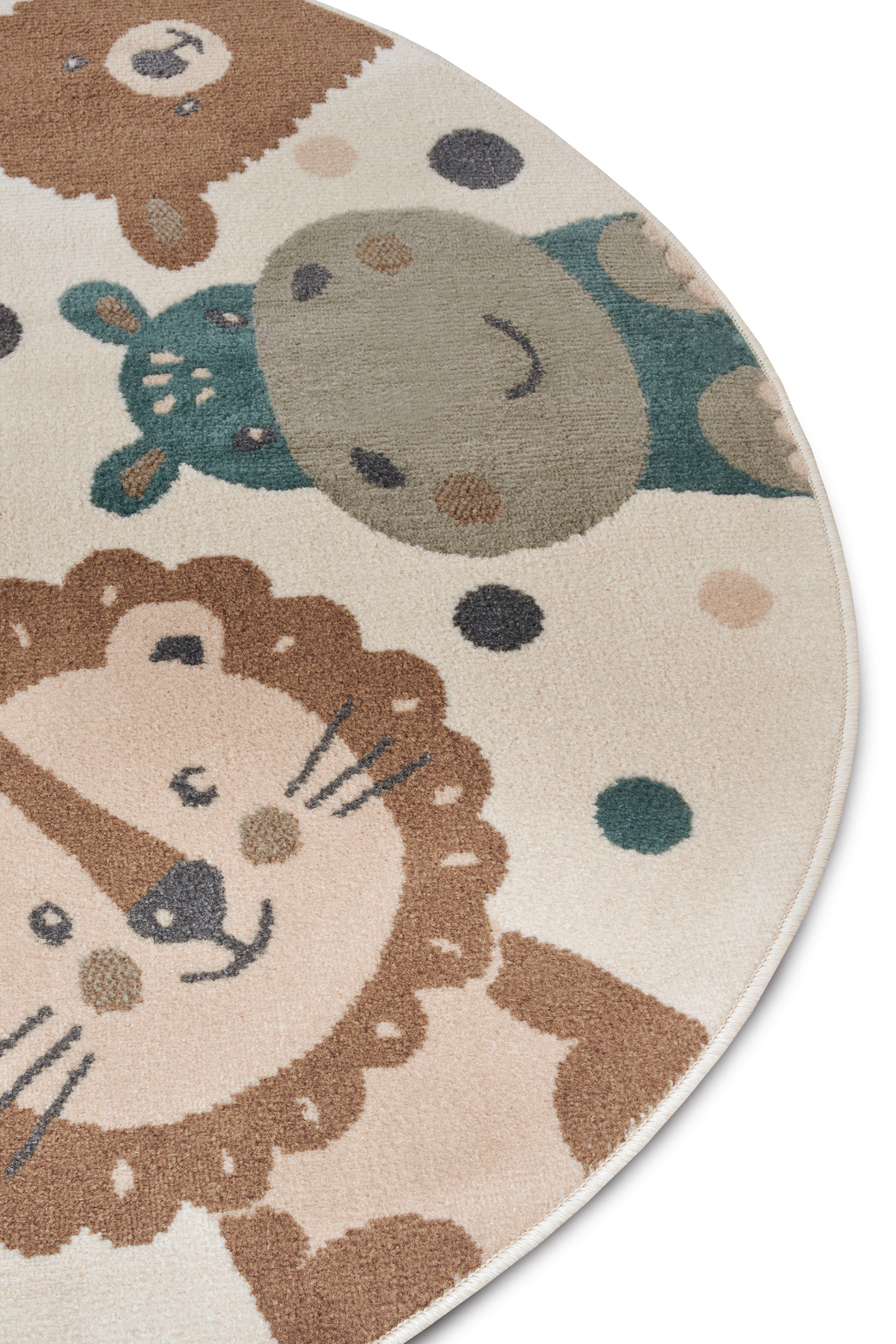HANSE Home Kindervloerkleed Adventures Animal Party Speeltapijt, stevig, kinderkamer, kortpolig, speelondergrond