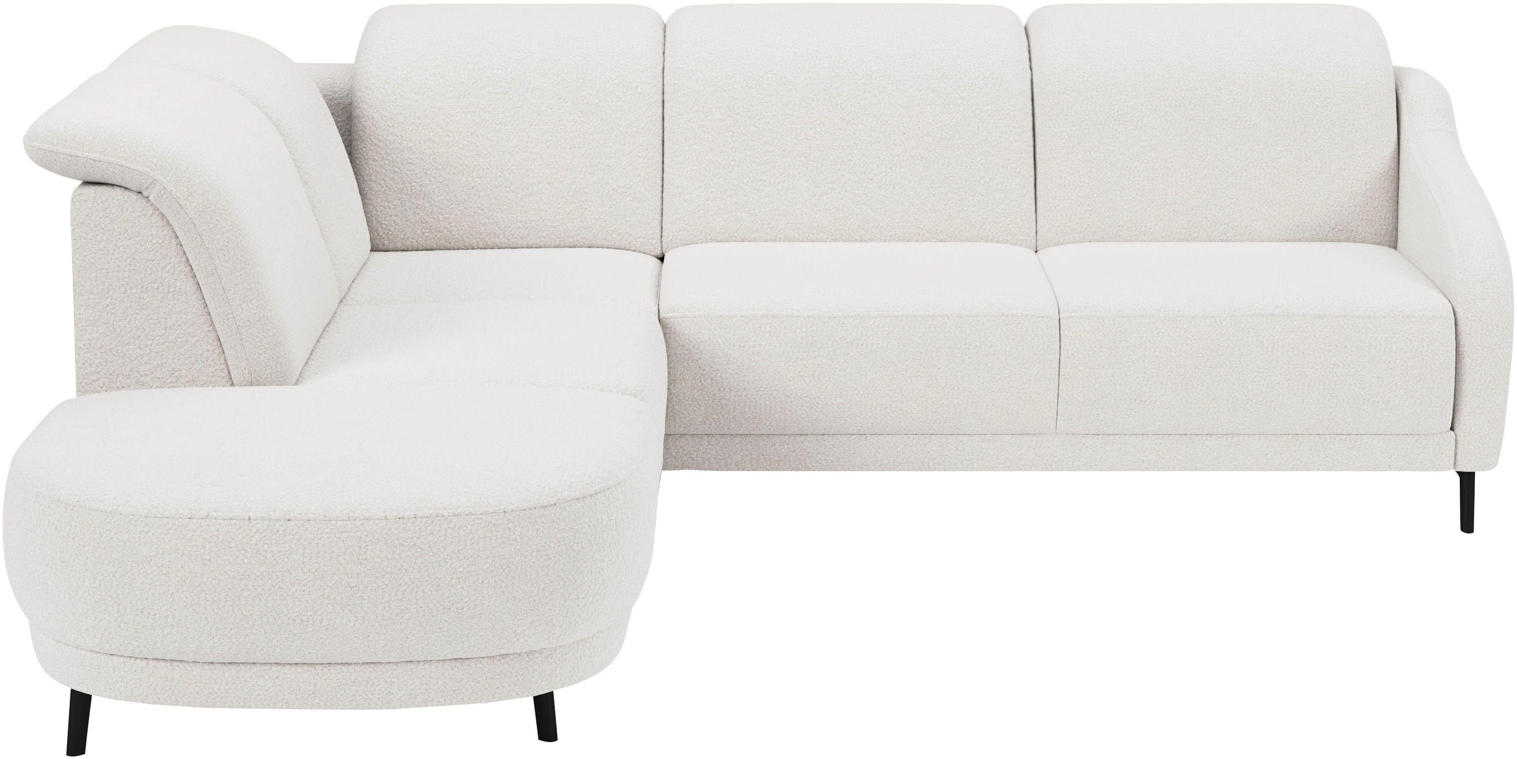 sit&more Hoekbank Blues L-vorm naar keuze met klaptafel en usb wit, hoekbanken, 258 cm