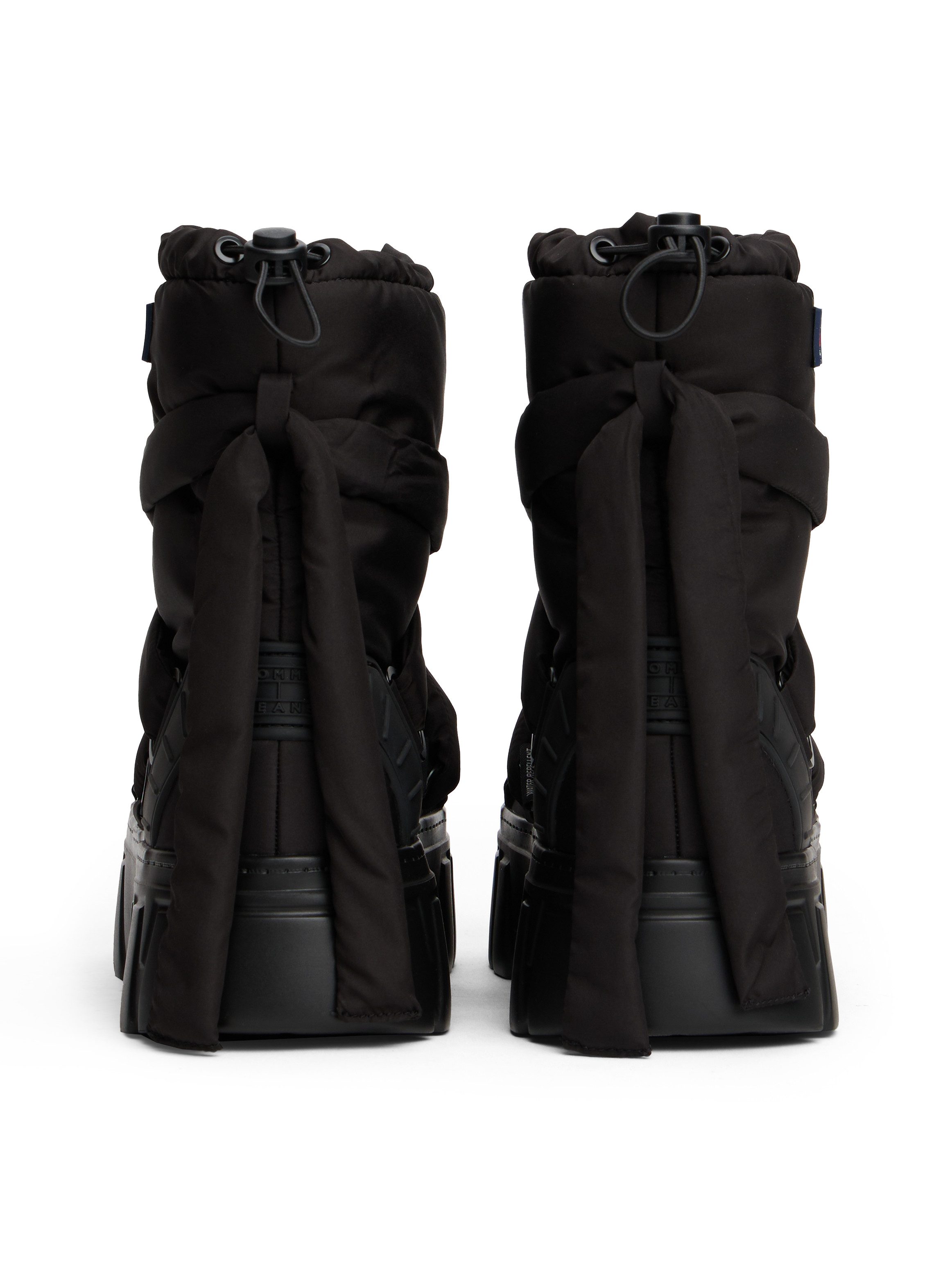TOMMY JEANS Snowboots TJW CHUNKY SNOW BOOT NYLON , plateau, winterboots, sneeuwschoen met snelsluiting