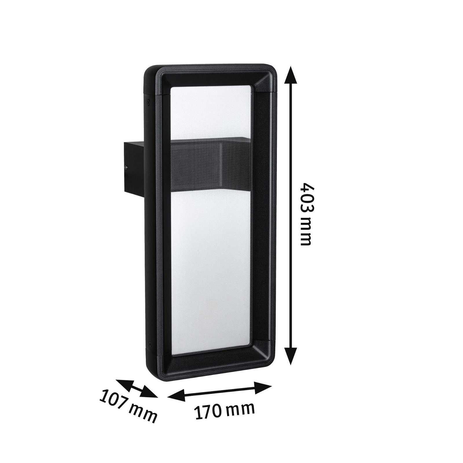 Paulmann Led-wandlamp voor buiten Reana IP44 176x107mm 3000K 2x3W 2x130lm 230V Antraciet Metaal (1 stuk)