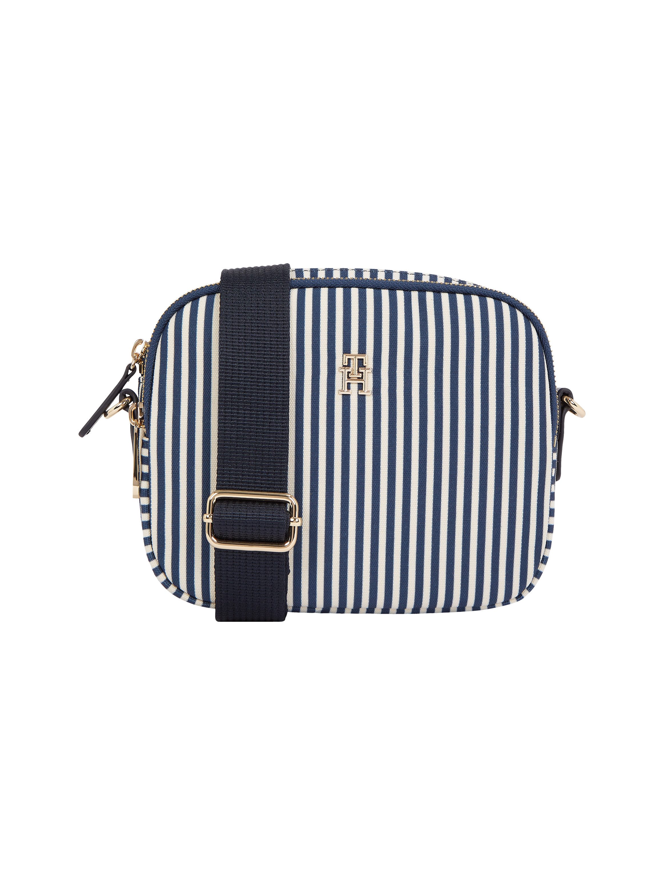 Tommy Hilfiger Camerazak POPPY SUMMER CAMERA BAG , dames schoudertas, handtas, minibag met strepen