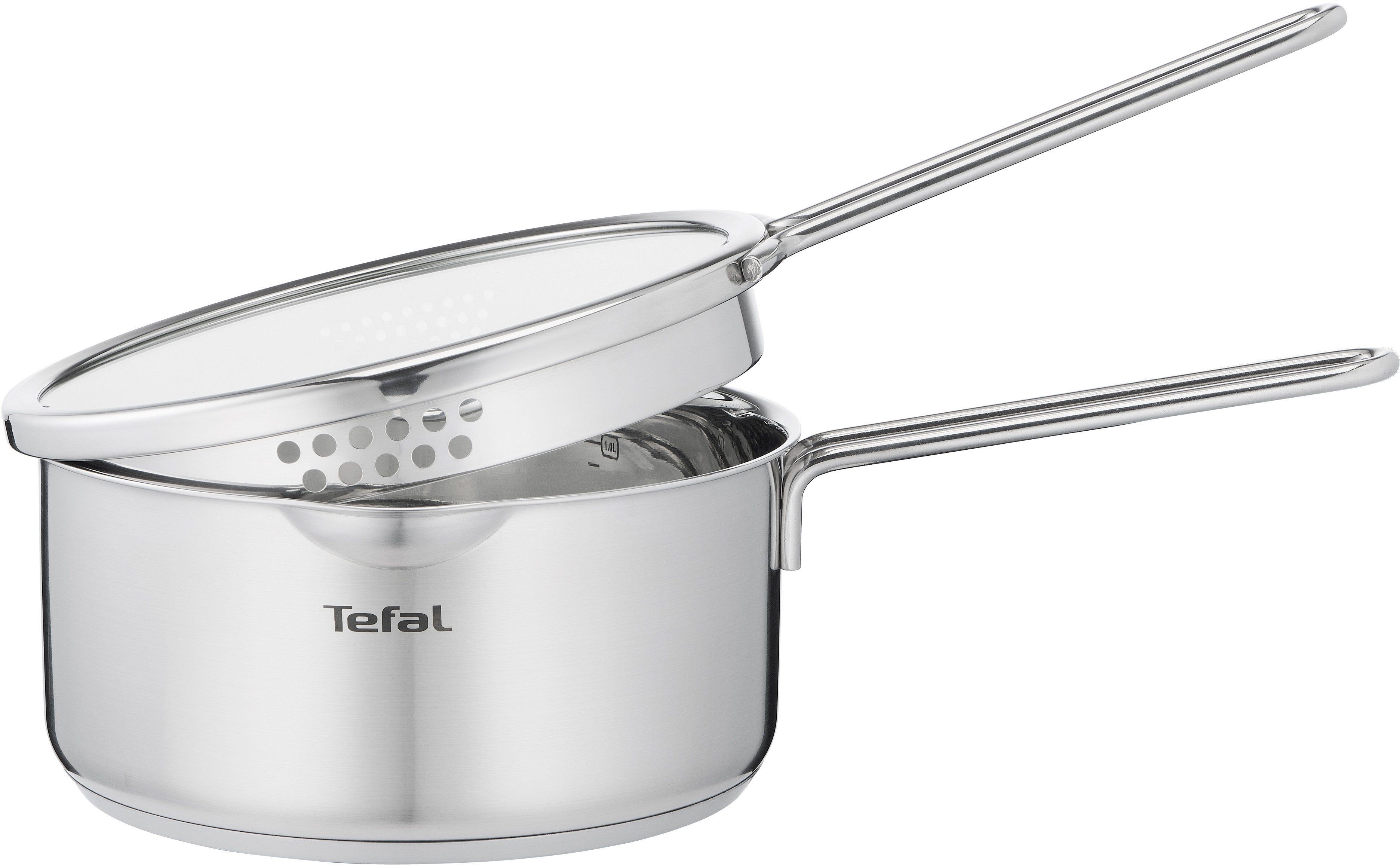 Tefal Pannenset Jamie Oliver Ingenio G6, kookpan set inductie met pannen Thermo-signaal, geschikt voor alle soorten fornuizen, L9769932 (set, 6-delig)