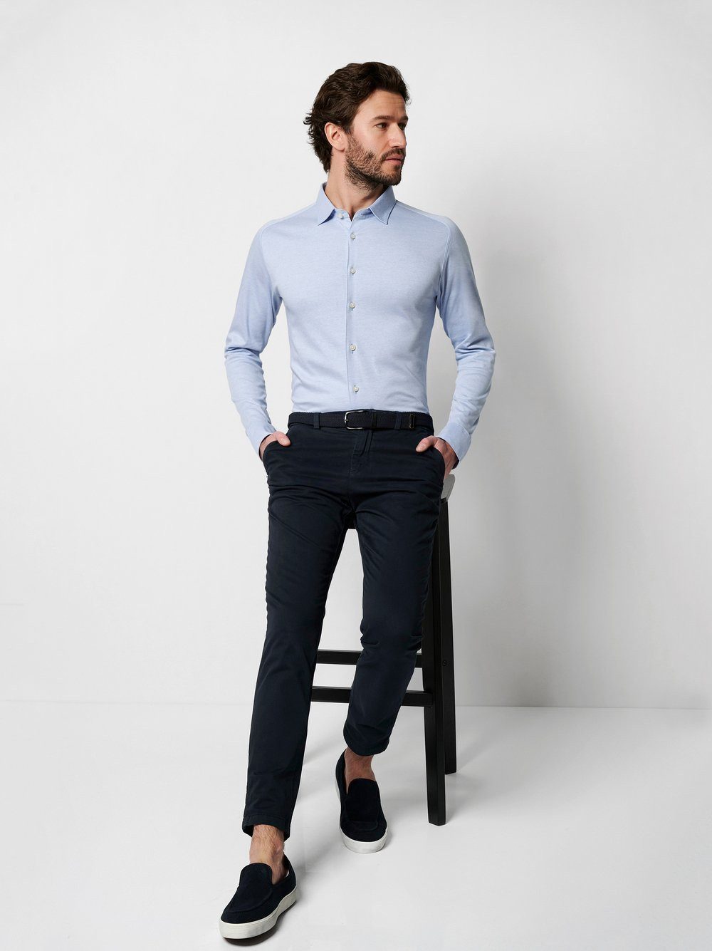 Desoto Overhemd met lange mouwen Casual Kent 1/1 Met een ronde hals