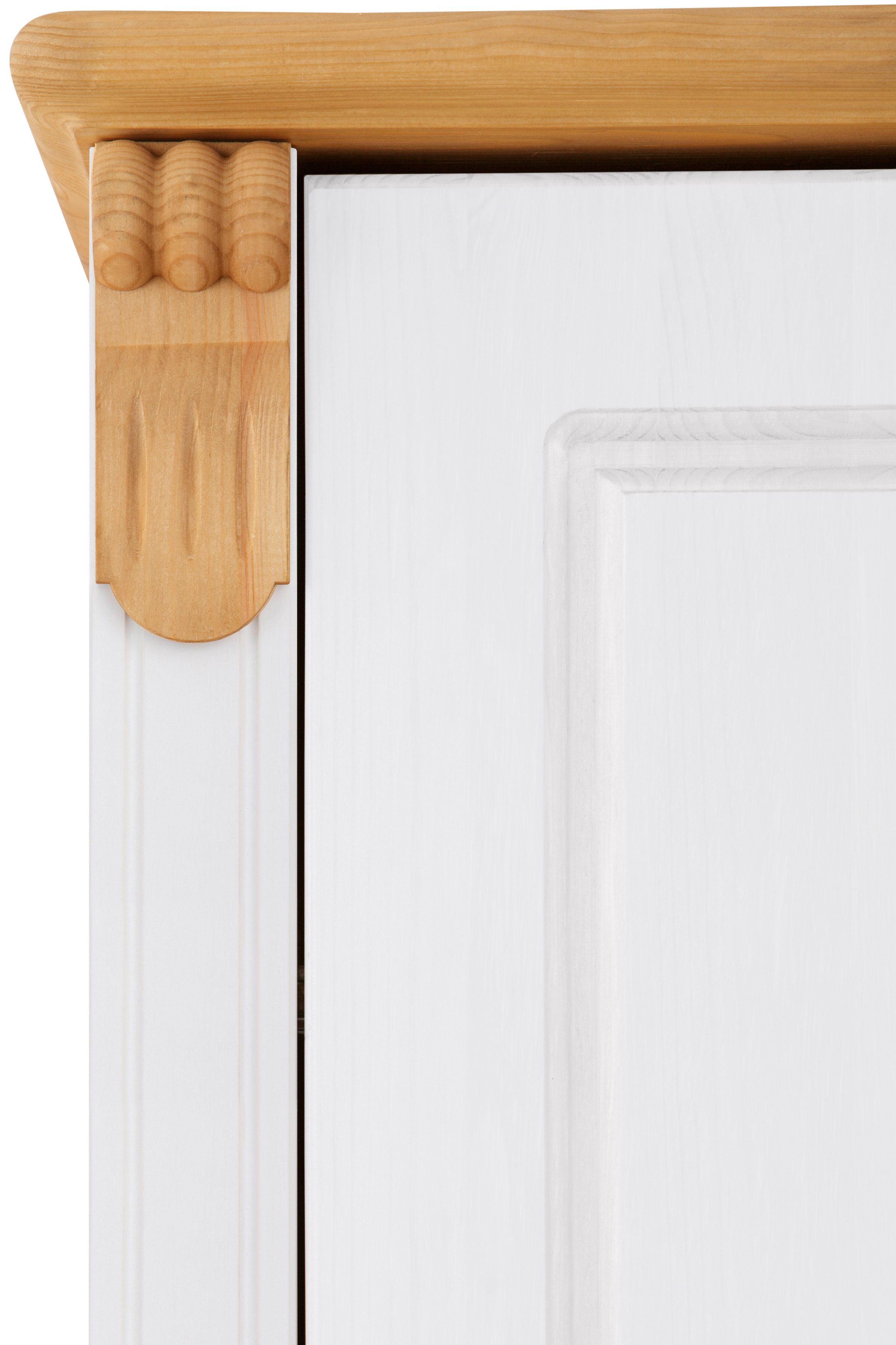 Home affaire Kledingkast TESSIN Breedte 245 cm, massief grenen, met spiegel