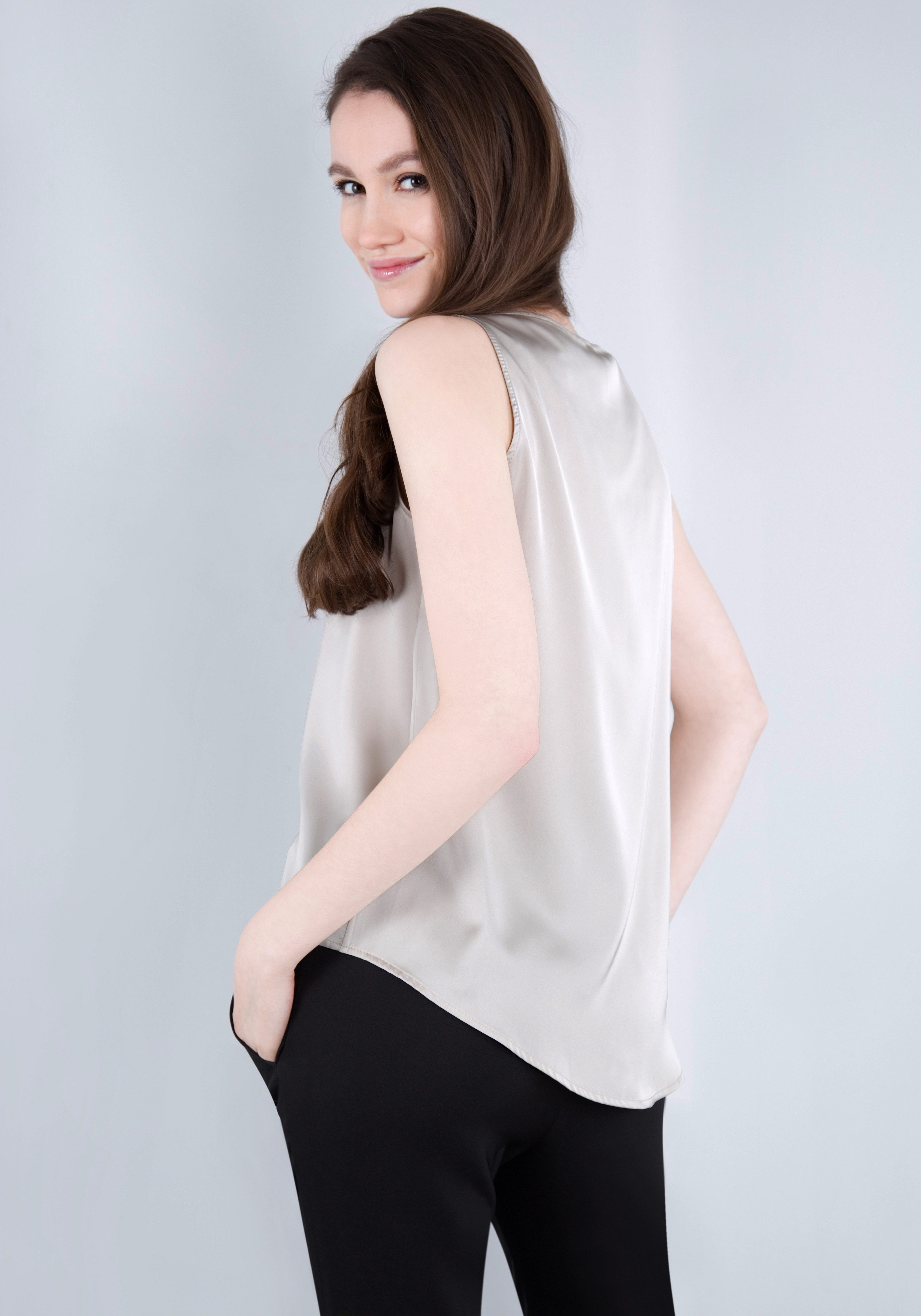 IMPERIAL Top in glanzende satijnkwaliteit