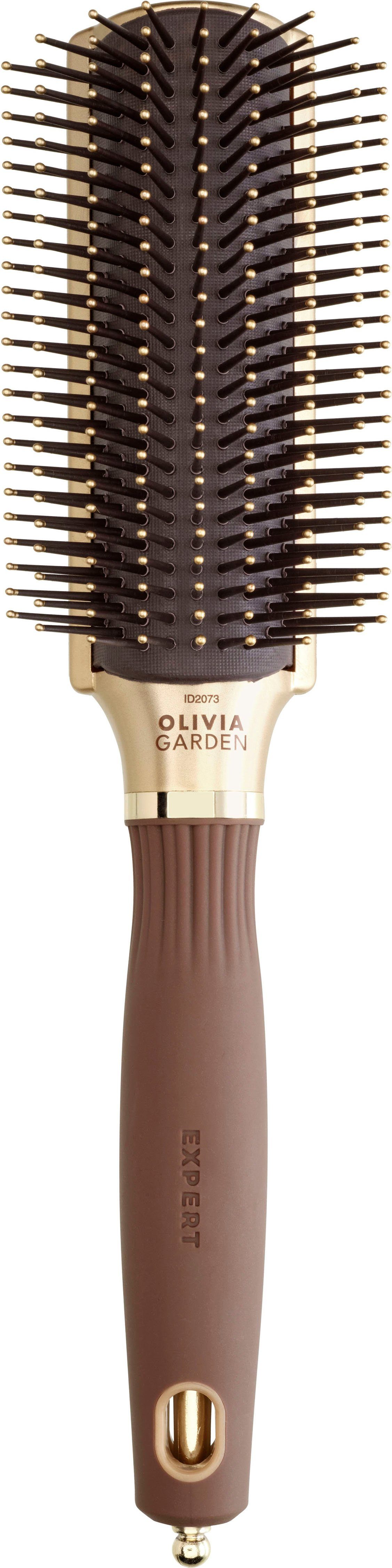 OLIVIA GARDEN Haarborstel EXPERT STYLE CONTROL nylon haren goud & bruin
