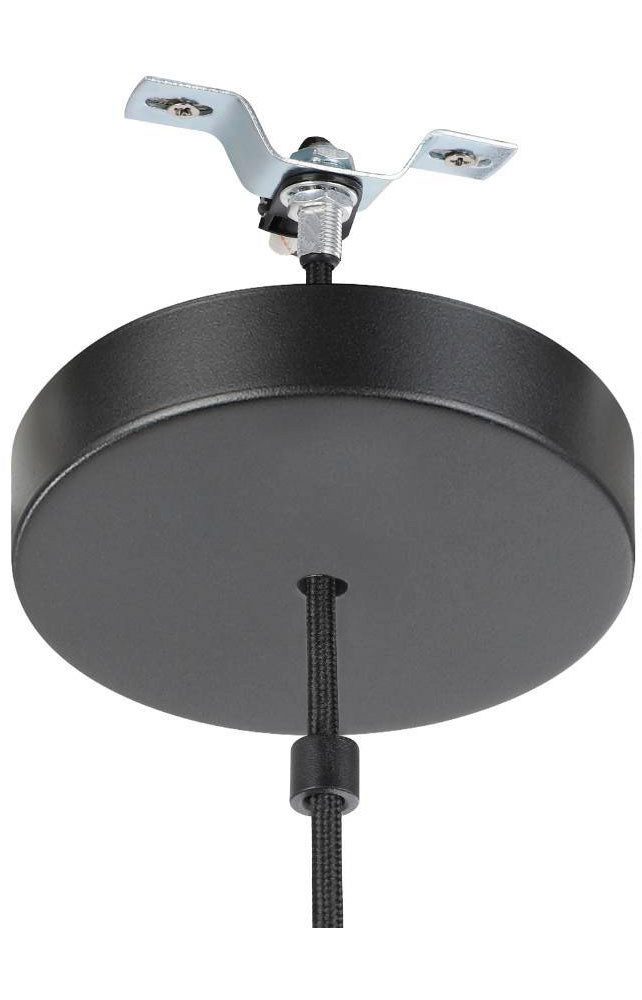 EGLO Hanglamp MANTUNALLE Hanglamp, metaal in zwart en glas in wit, E27 fitting, Ø 20 cm (1 stuk)