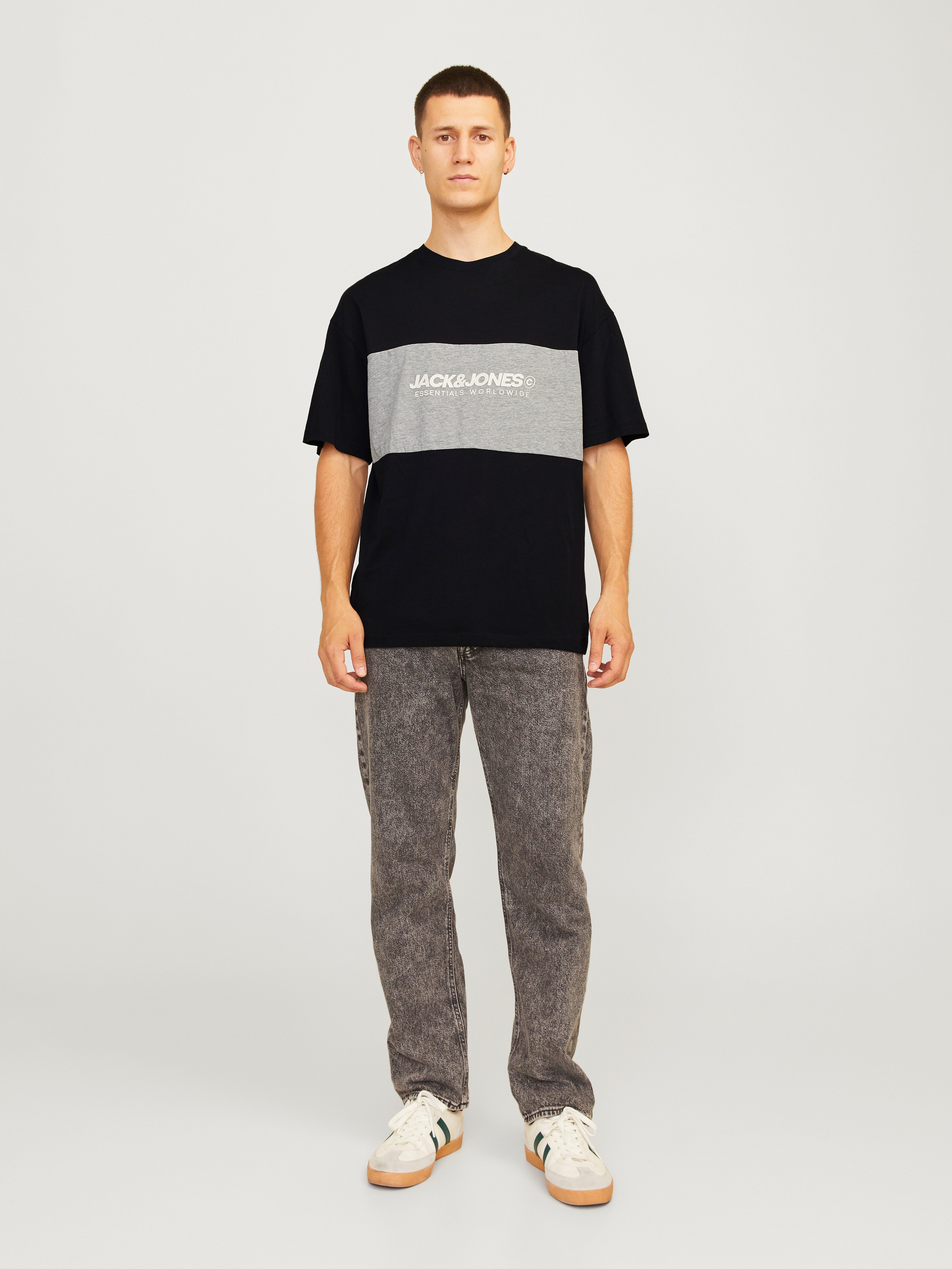 Jack & Jones Shirt met ronde hals JJELEGACY BLOCKING TEE SS O-NECK NOOS