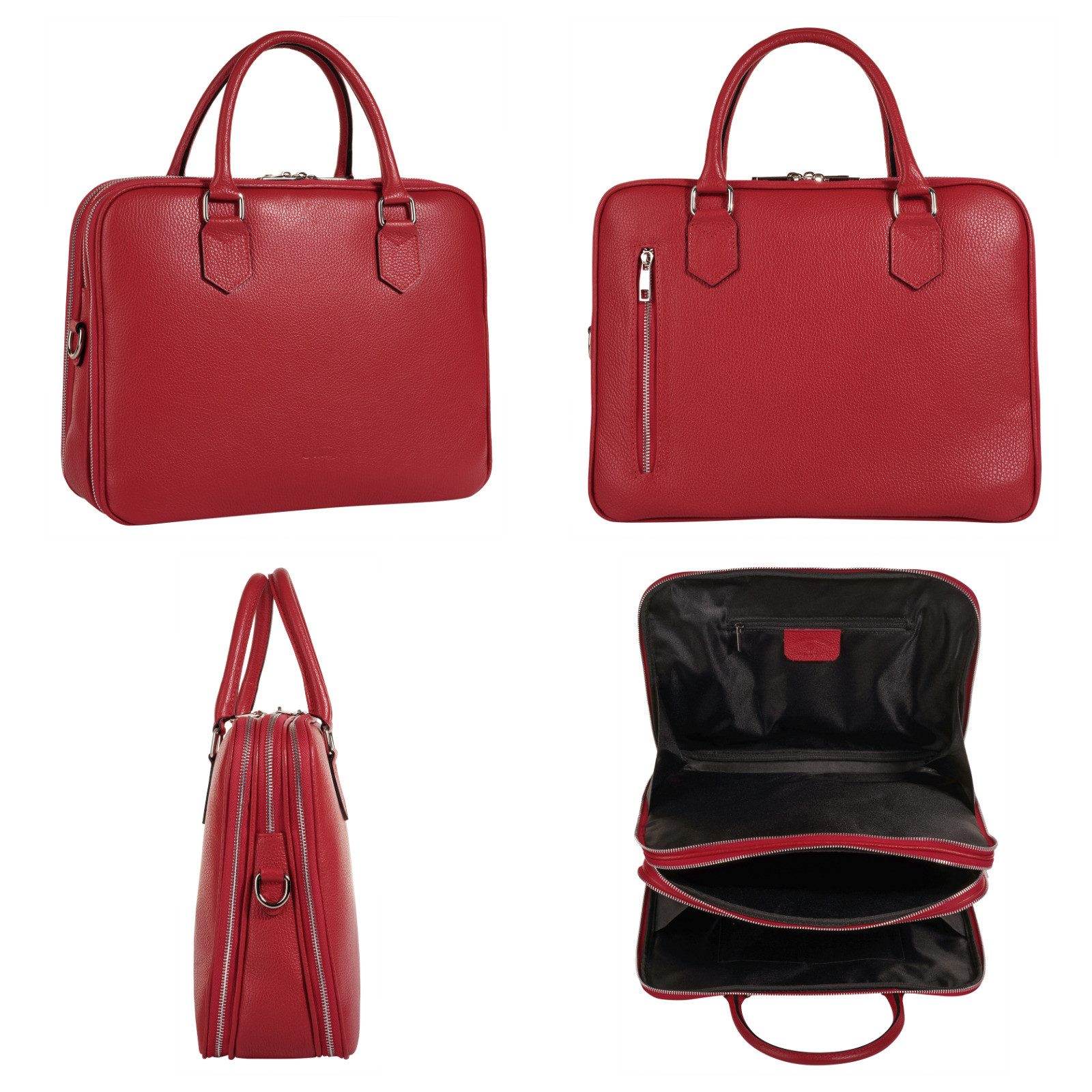 Cluty Aktetas echt leer, made in italy