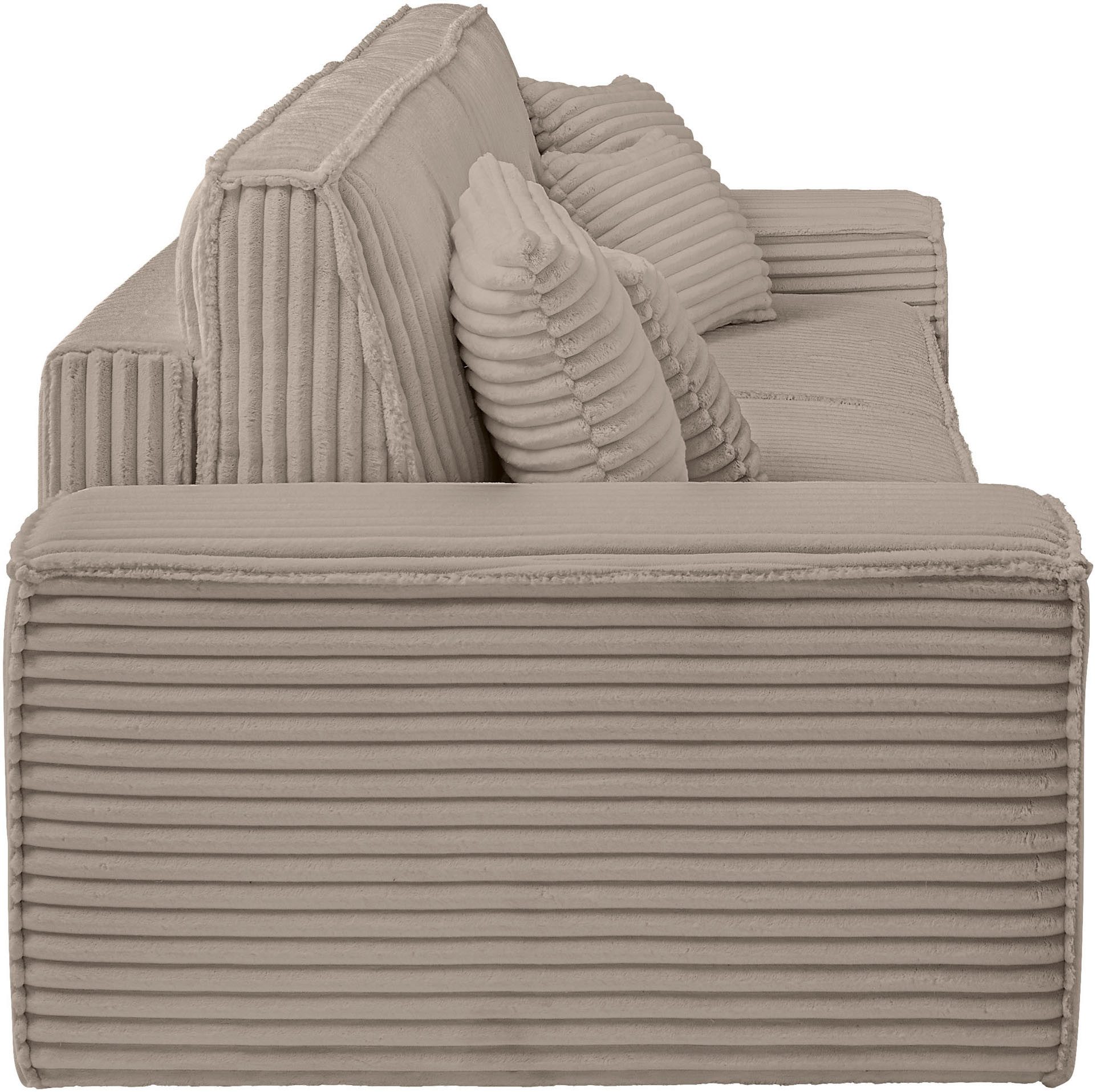 andas 3-zitsbank FINNLEY slaapbank 257 cm, slaapfunctie met bedlade (200/136cm)