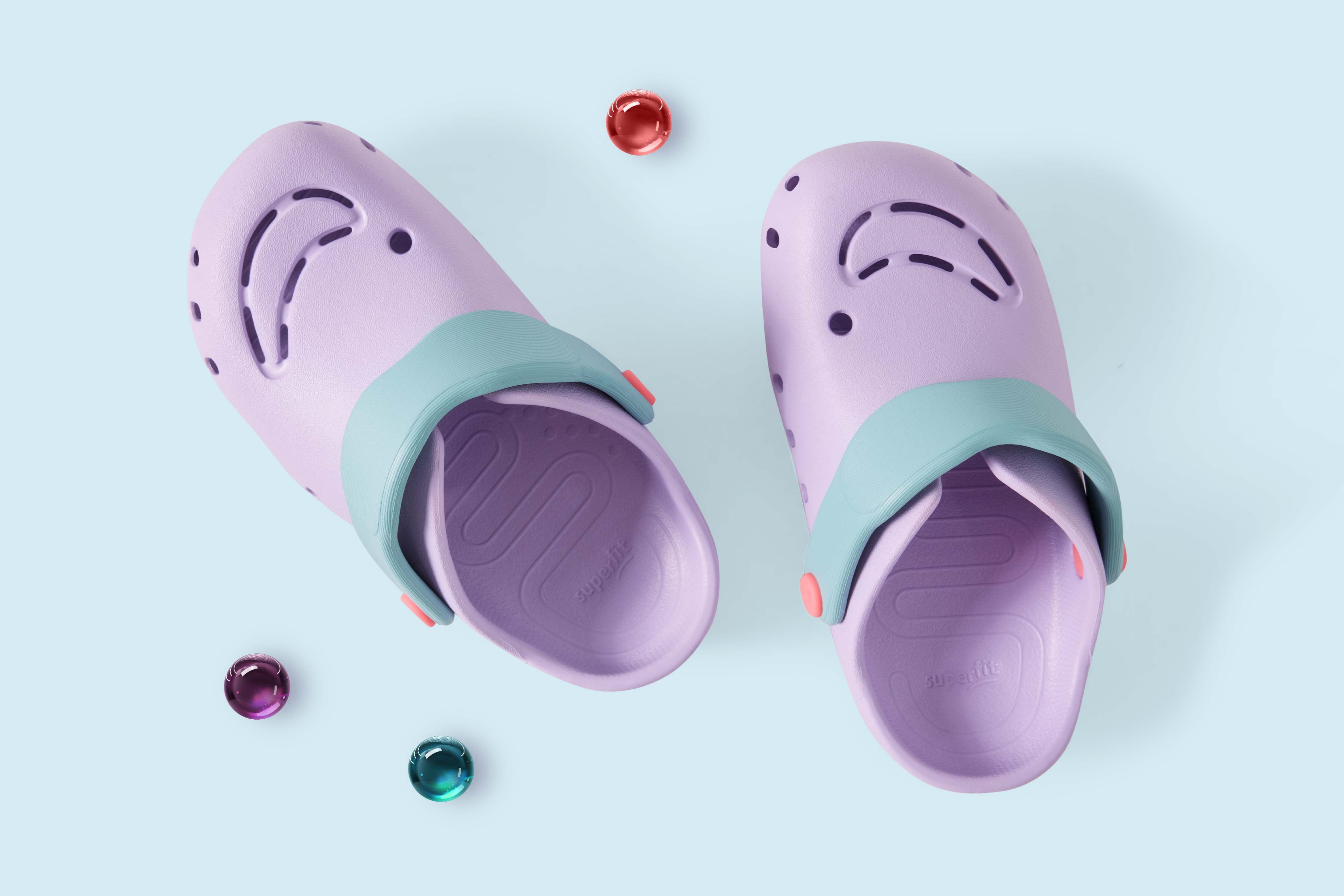Superfit Waterschoenen SPLASH C WMS: W Klomp, watersandaal met hielriem, maat sjabloon om te downloaden