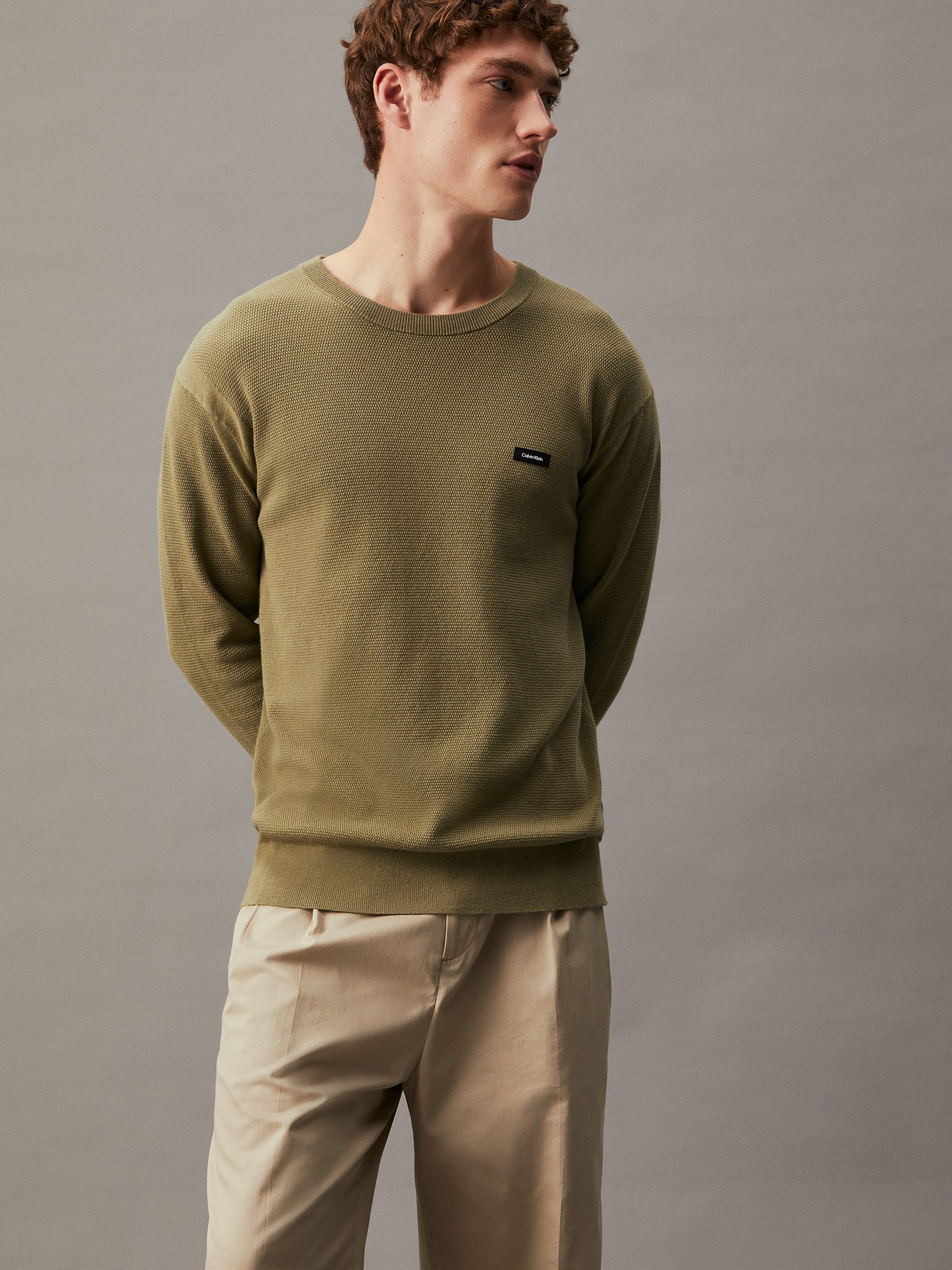 Calvin Klein Trui met ronde hals TEXTURED CN SWEATER