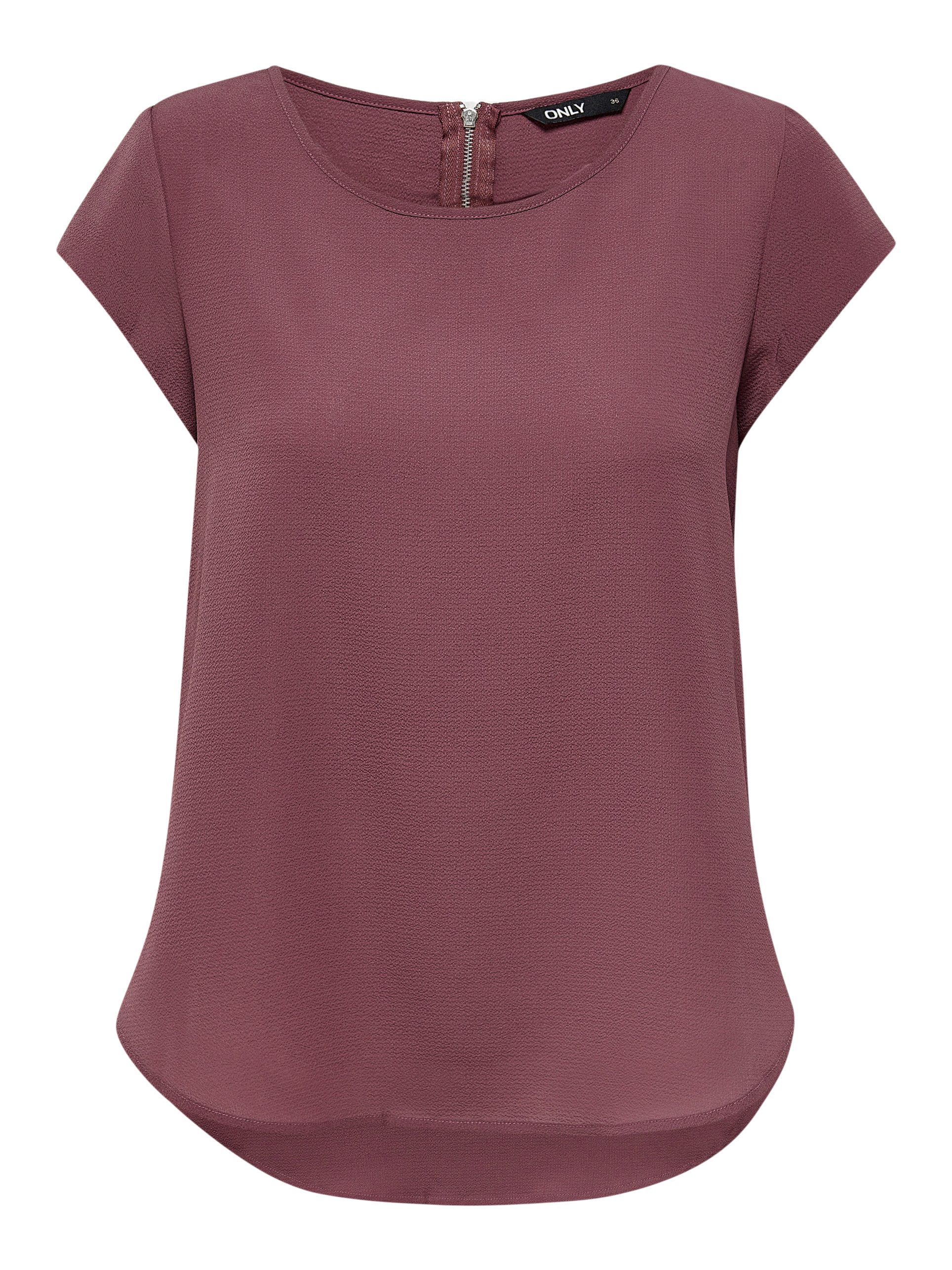 Only Blouse met korte mouwen ONLVIC S/S SOLID TOP NOOS PTM