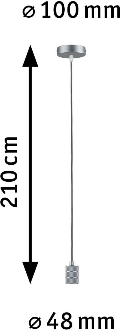 Paulmann Hanglamp TILLA E27, max. 1x60W E27, 230V, stof/metaal (1 stuk)