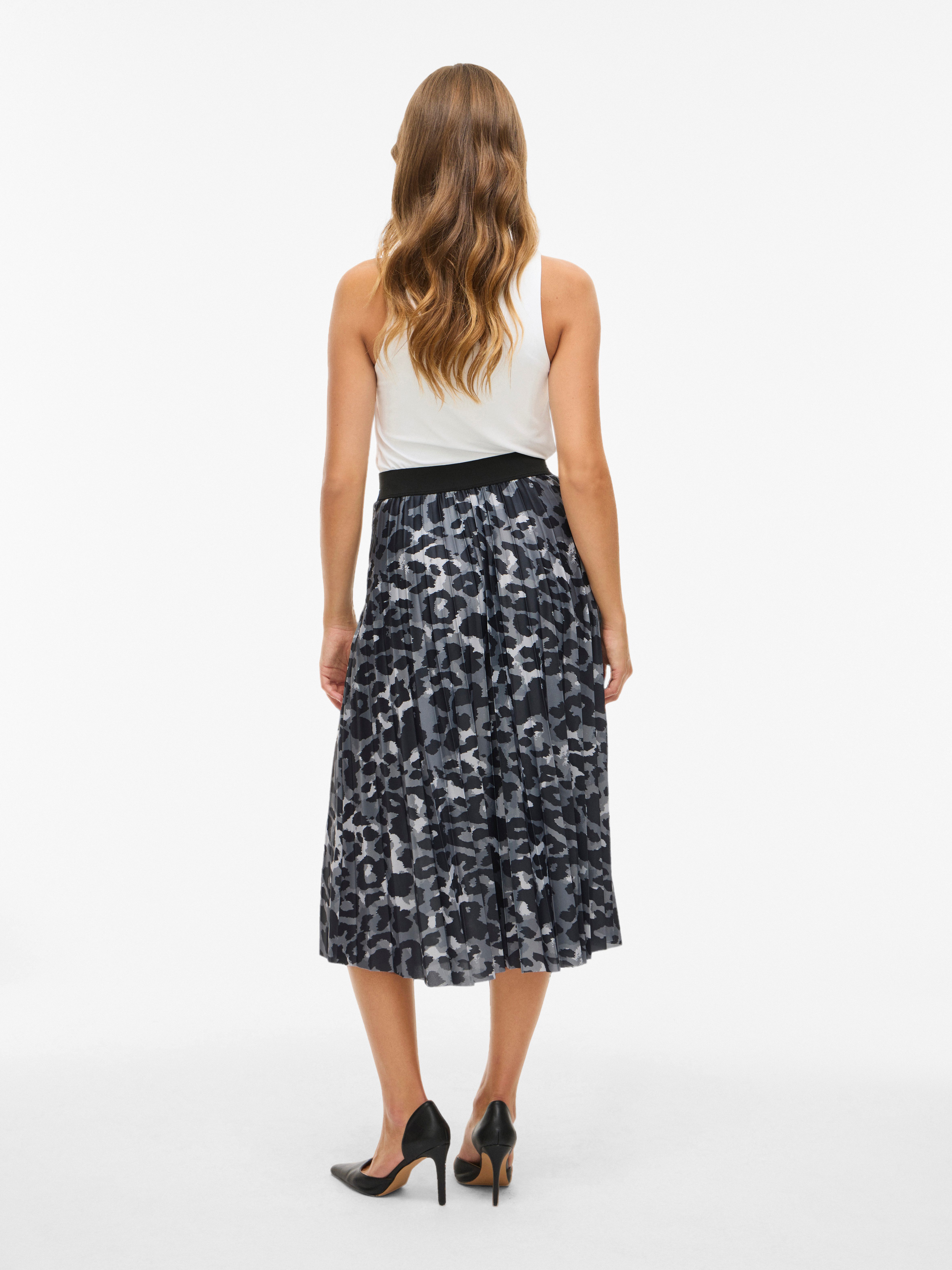 Vila Plissérok VINITBAN PRINT SKIRT - NOOS