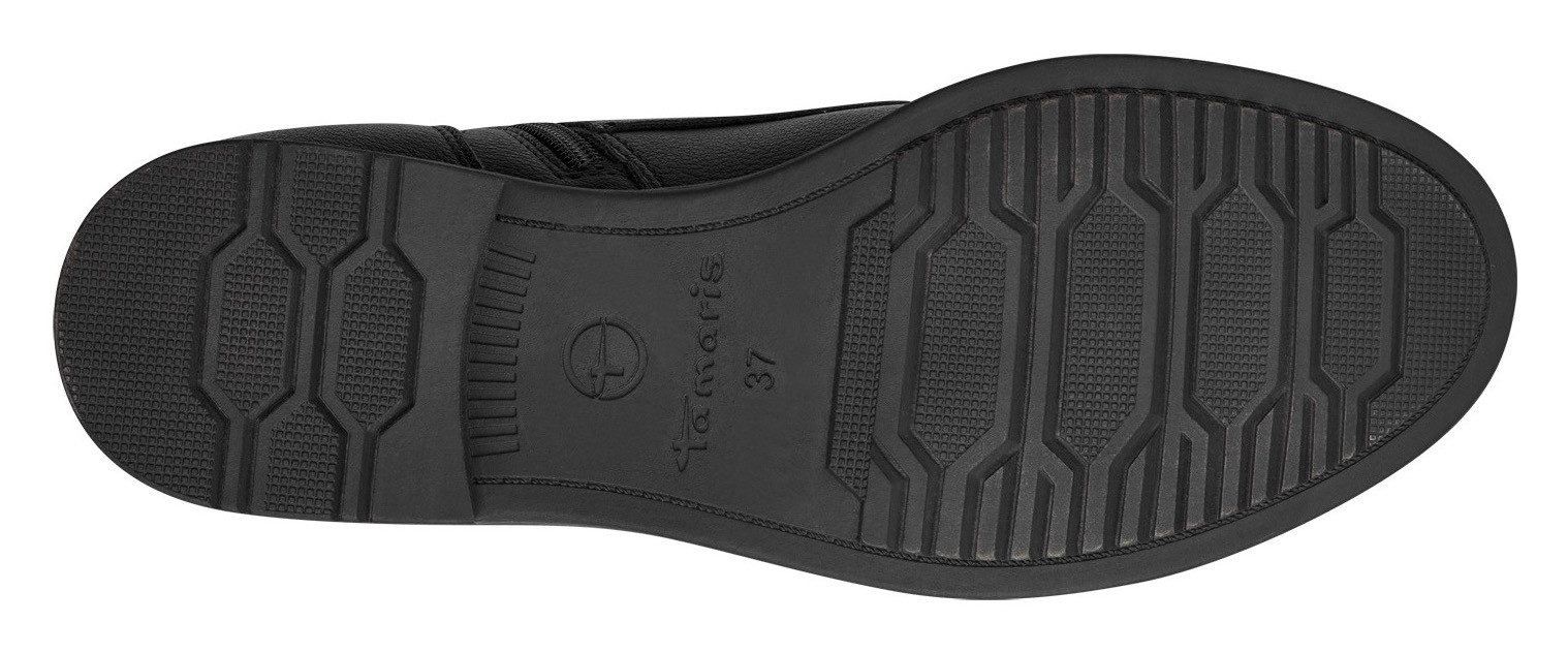 Tamaris Hoge veterschoenen SHAE blokhak, veterschoenen, laarsjes met decoratieve ritssluiting