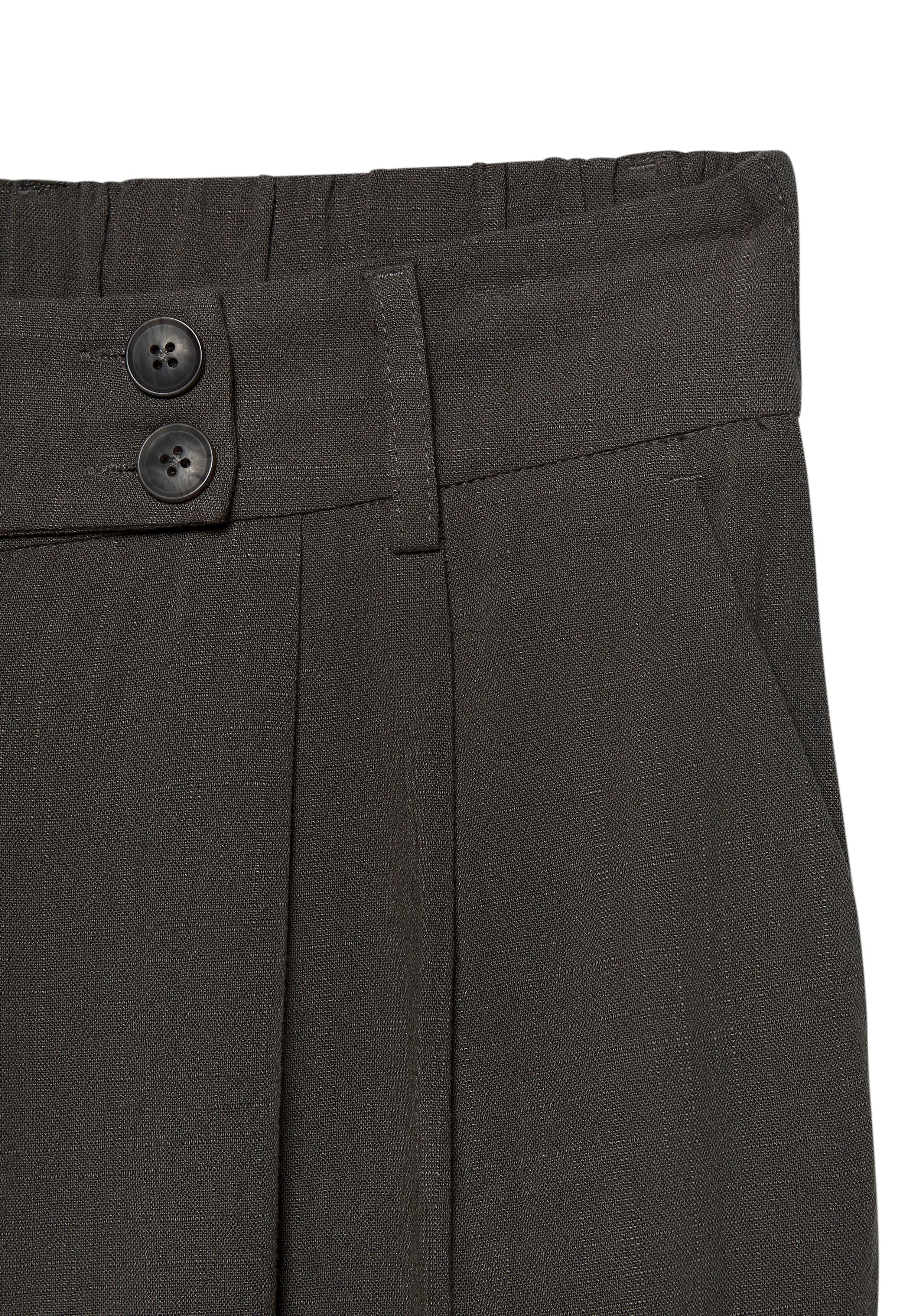 Lascana Bandplooibroek met zakken en knoopdetail, wijd been, linnenbroek, zomershort