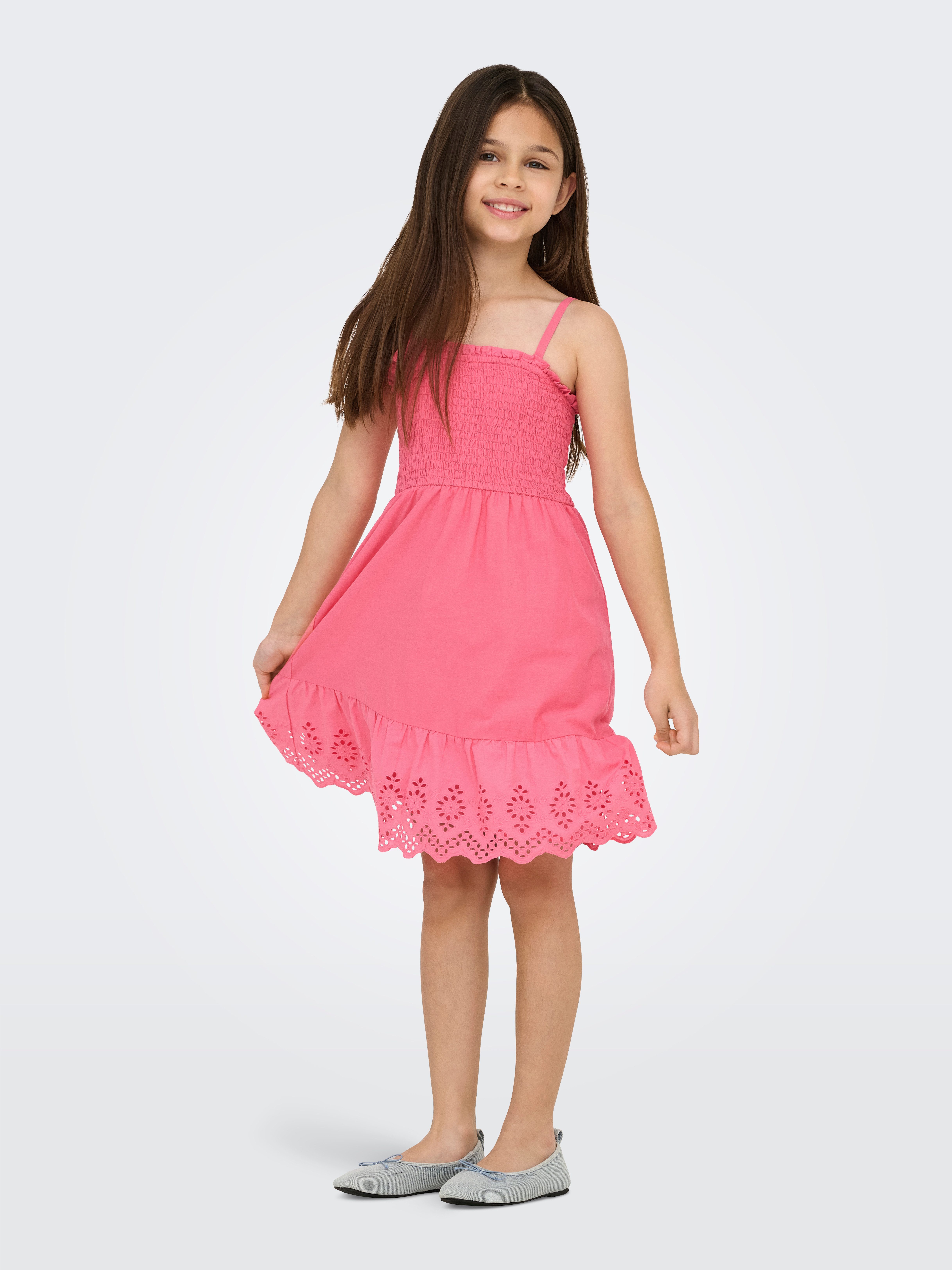 KIDS ONLY Jurk met bandjes KOGLOU LIFE EMB SMOCK DRESS WVN