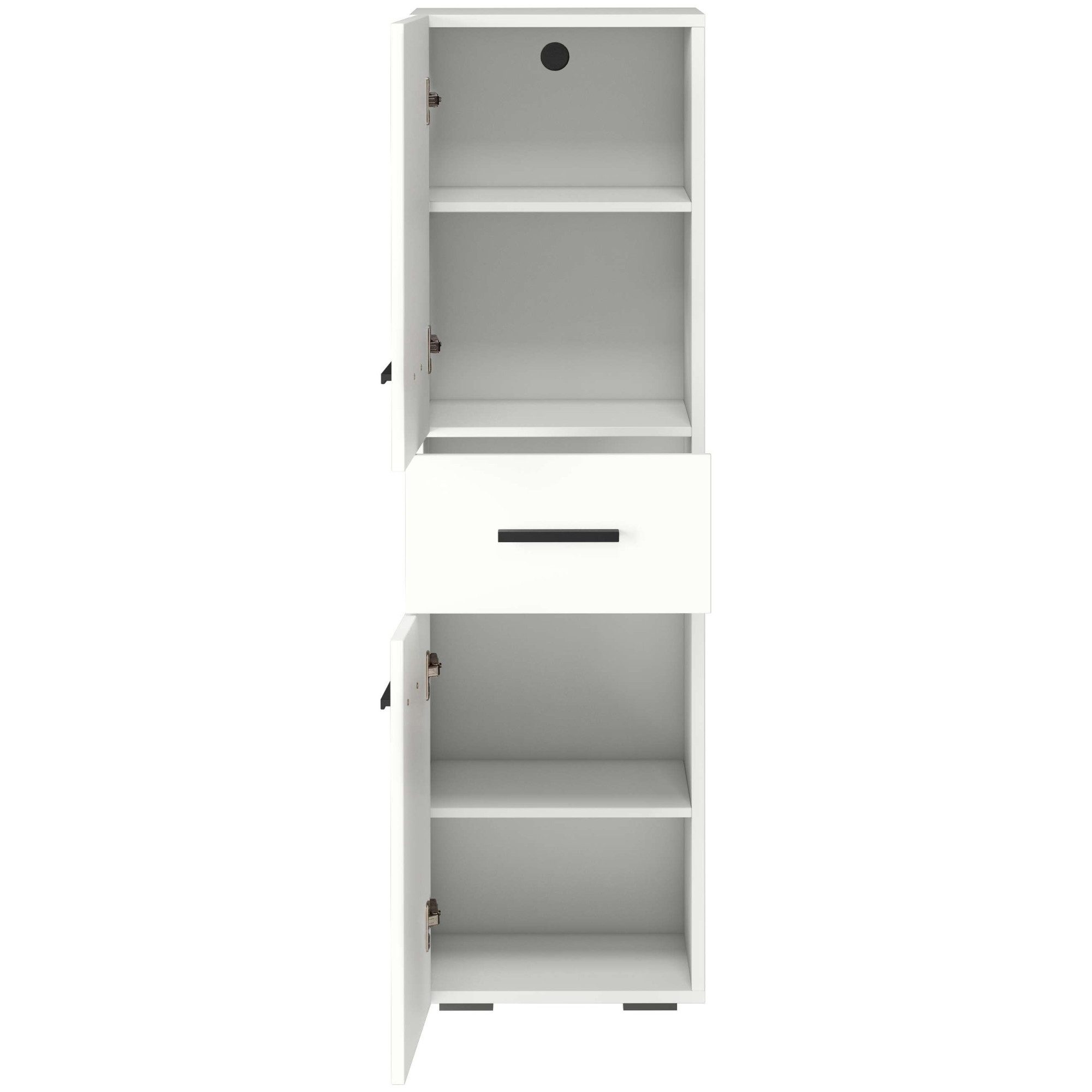 INOSIGN Halfhoge kast Skara verstelbare planken achter elke deur, breedte 38 cm, hoogte 130 cm