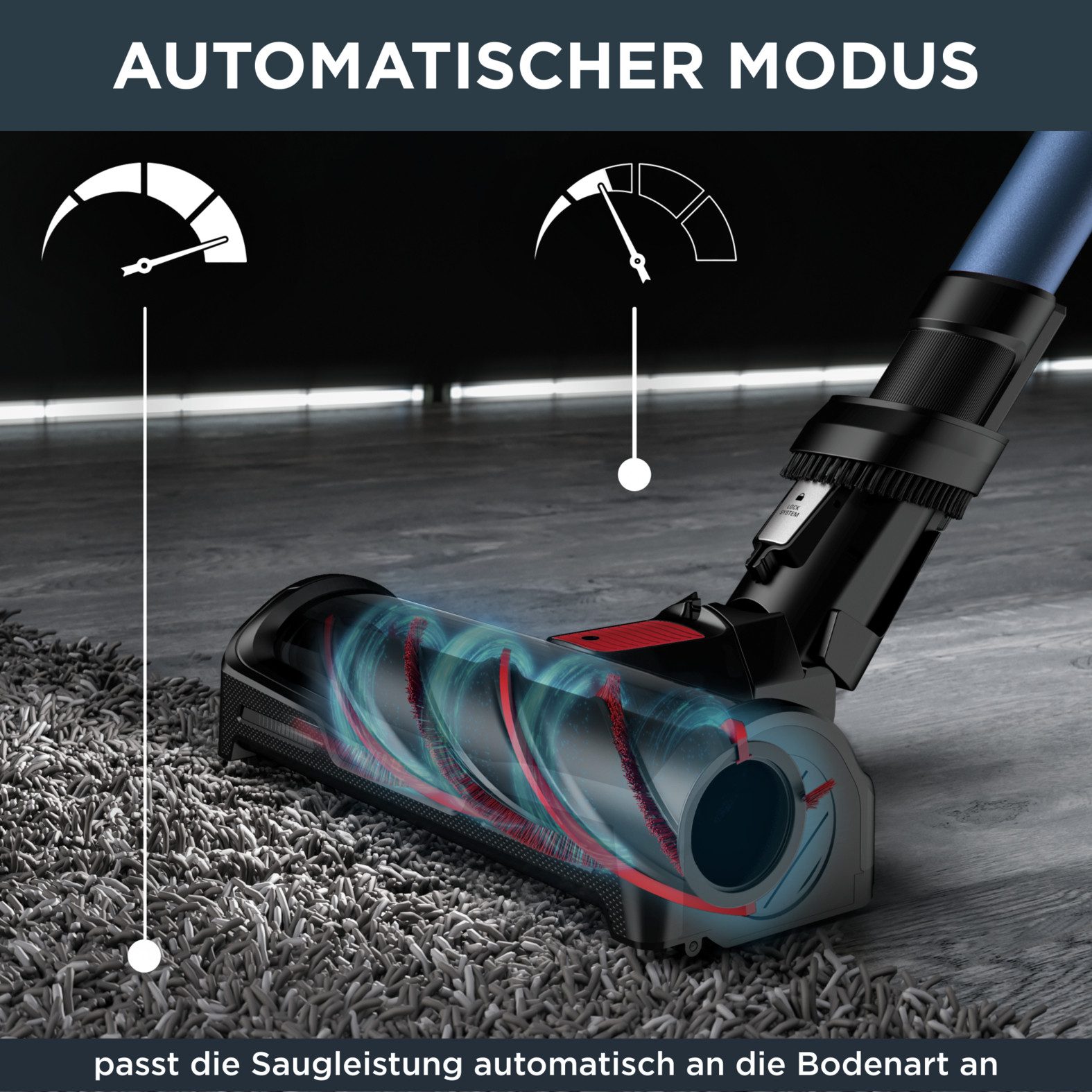 Rowenta Accu-kruimeldief en -stofzuiger X-Force Flex 12.60 Aqua, stofzuigen en dweilen, automatische modus