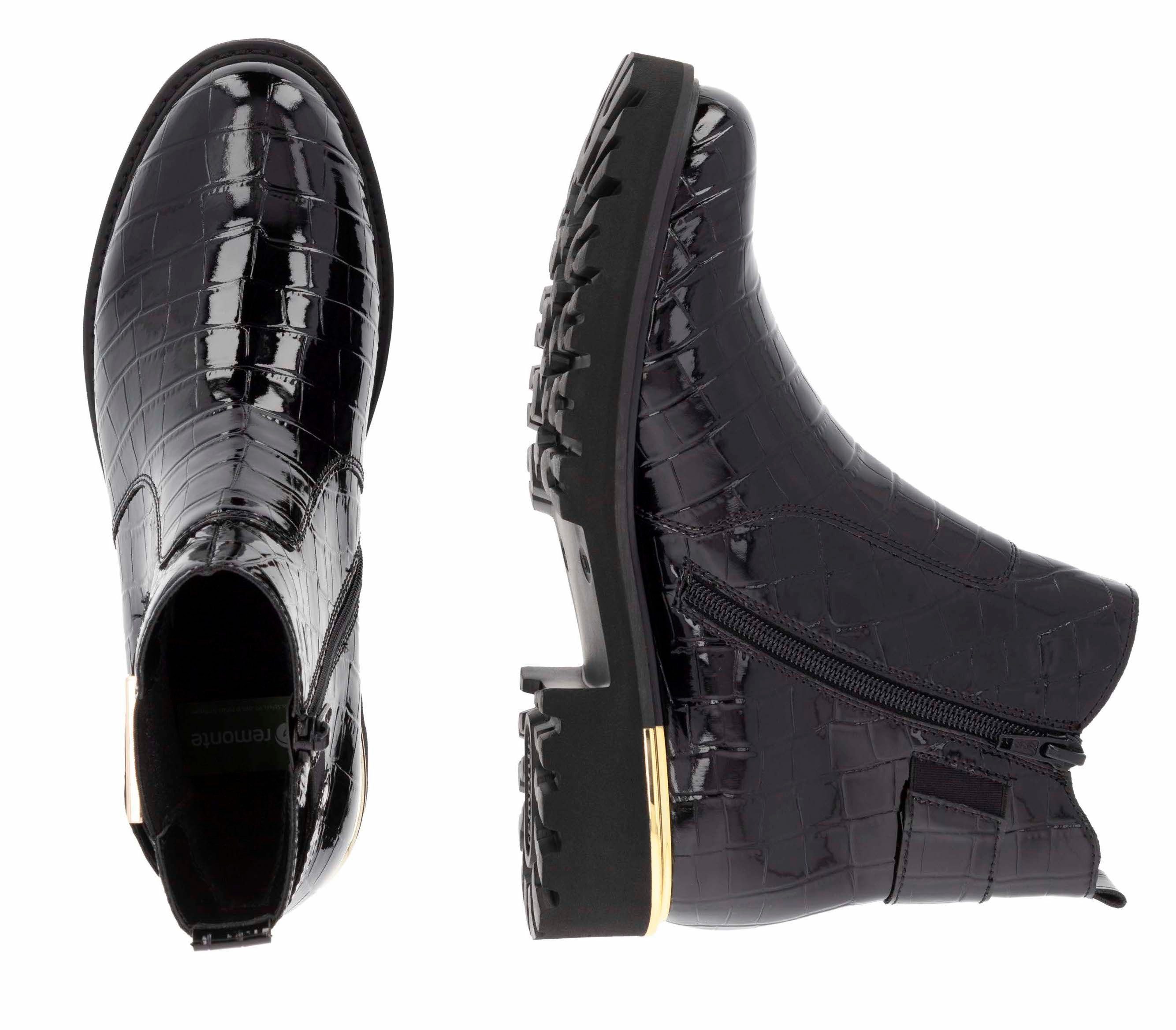 Remonte Chelsea-boots blokhak, laarzen, enkellaars met praktische binnenrits