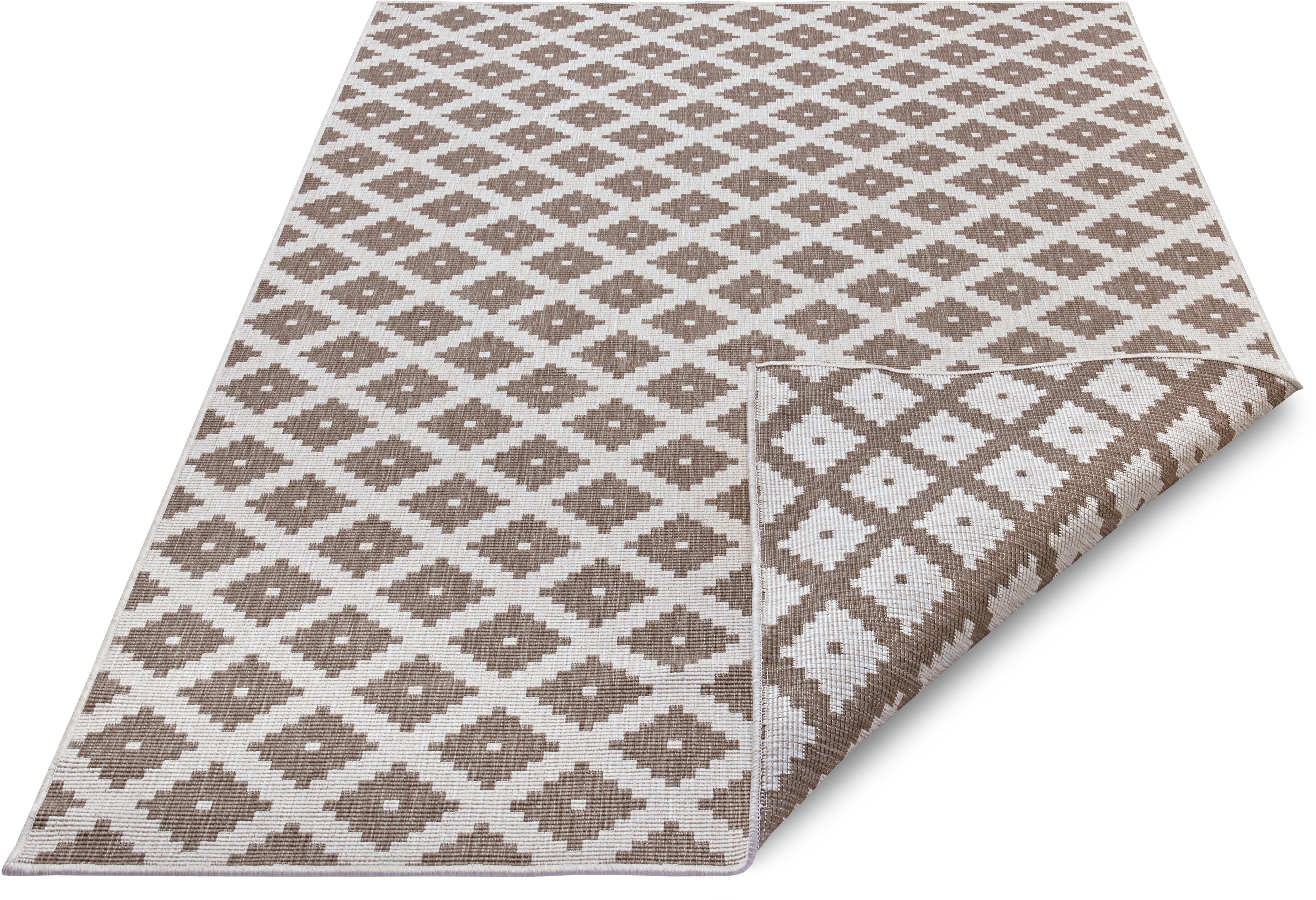 NORTHRUGS Vloerkleed Nizza omkeerbaar tapijt Binnen- en buitengebruik, weerbestendig, balkon, loper, woonkamer, waterbestendig