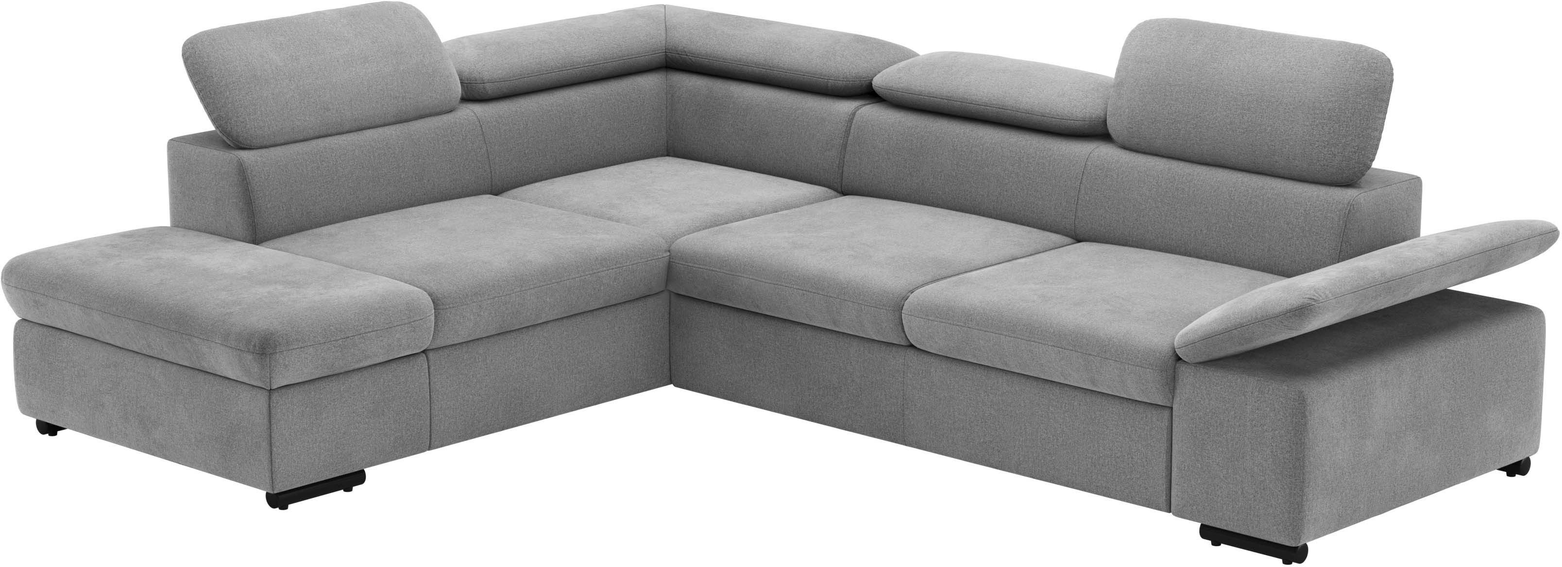 sit&more Hoekbank Alcudia L-vorm met armverstelling, optionele hoofdeindverstelling en bedfunctie