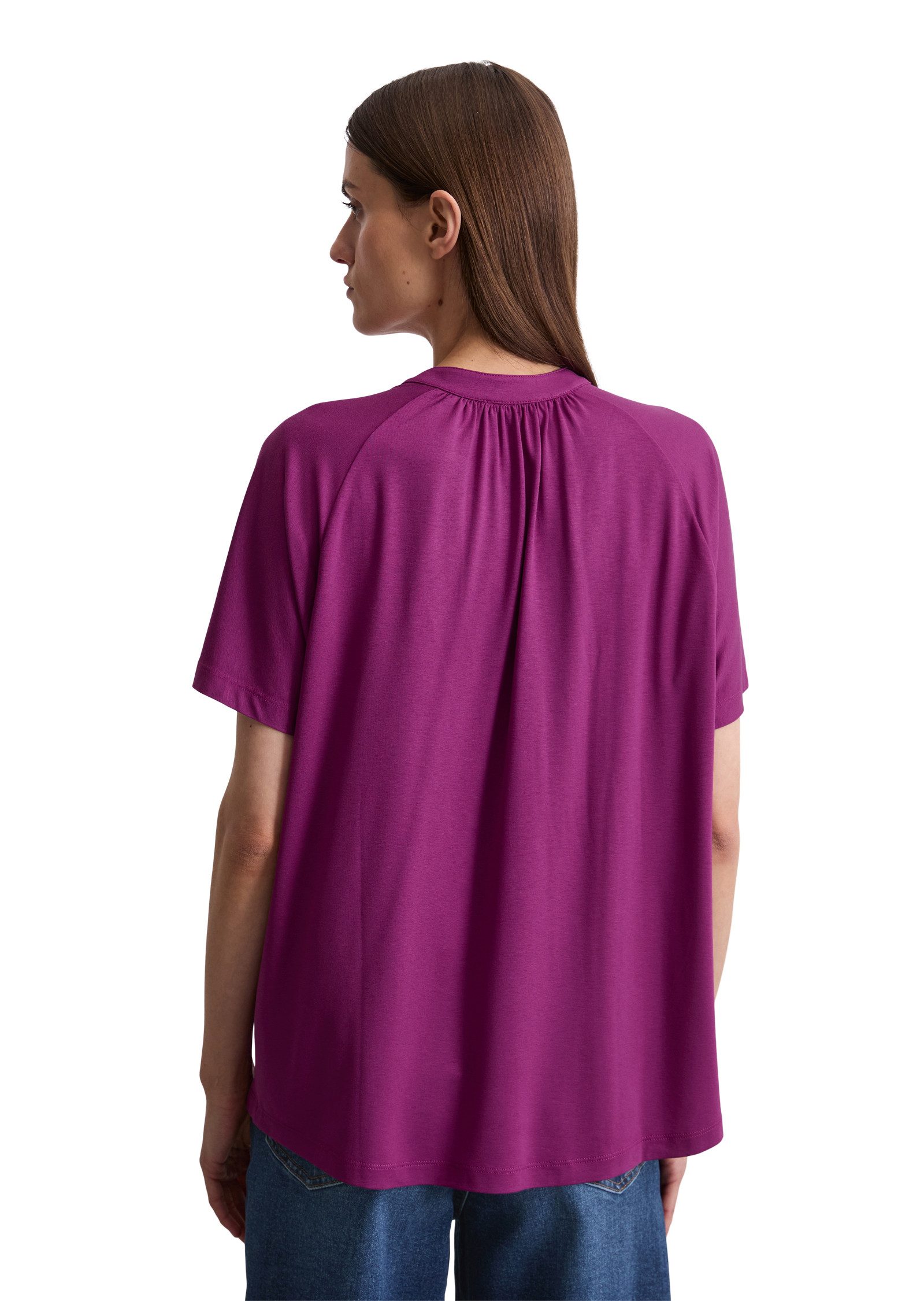 Marc O'Polo Shirt met staande kraag met knoopsluiting