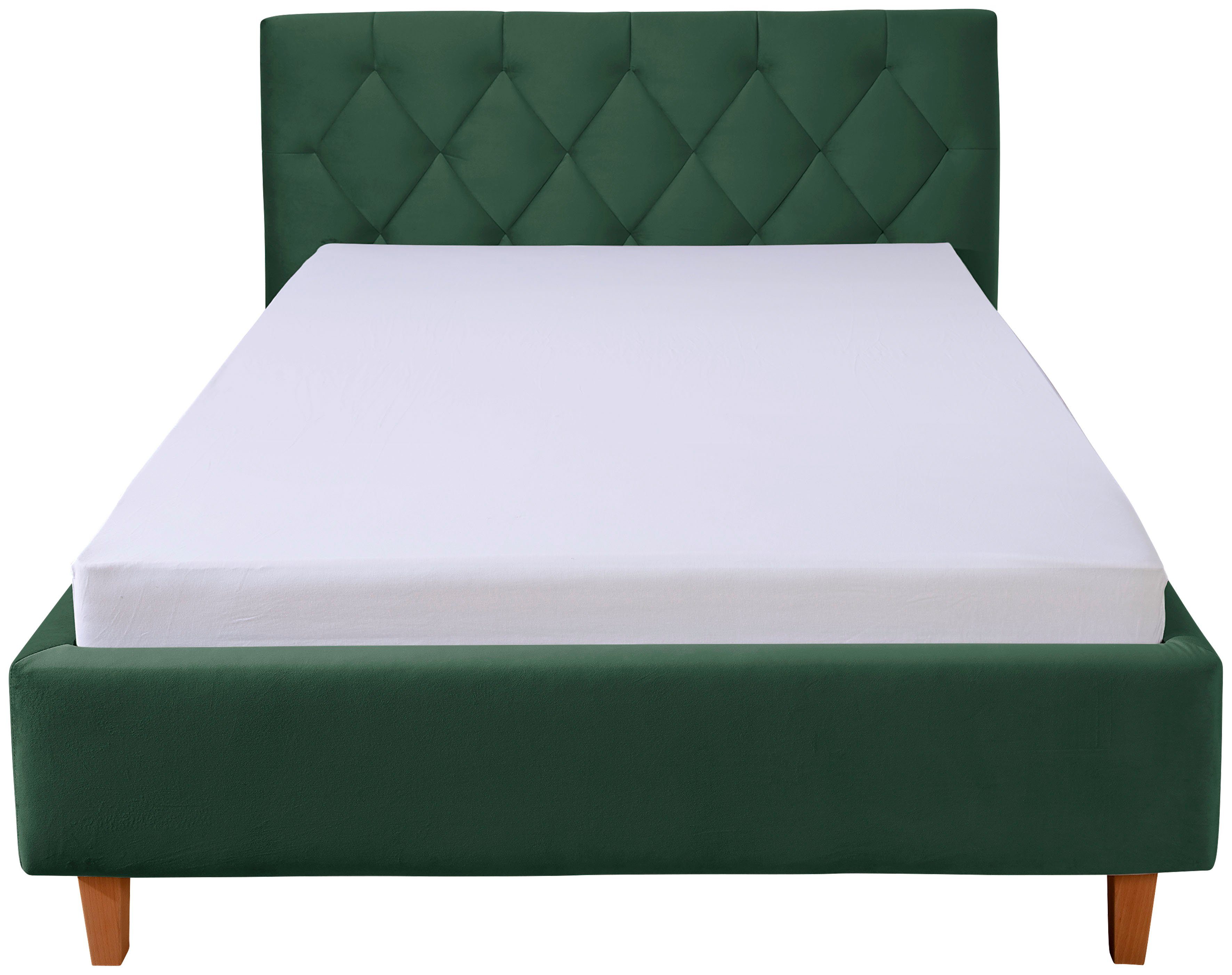 Guido Maria Kretschmer Home&Living Gestoffeerd bed Sunley 100 Kruisstiksel, hoofdbordhoogte 102 cm, zonder of met matras/lattenbodem