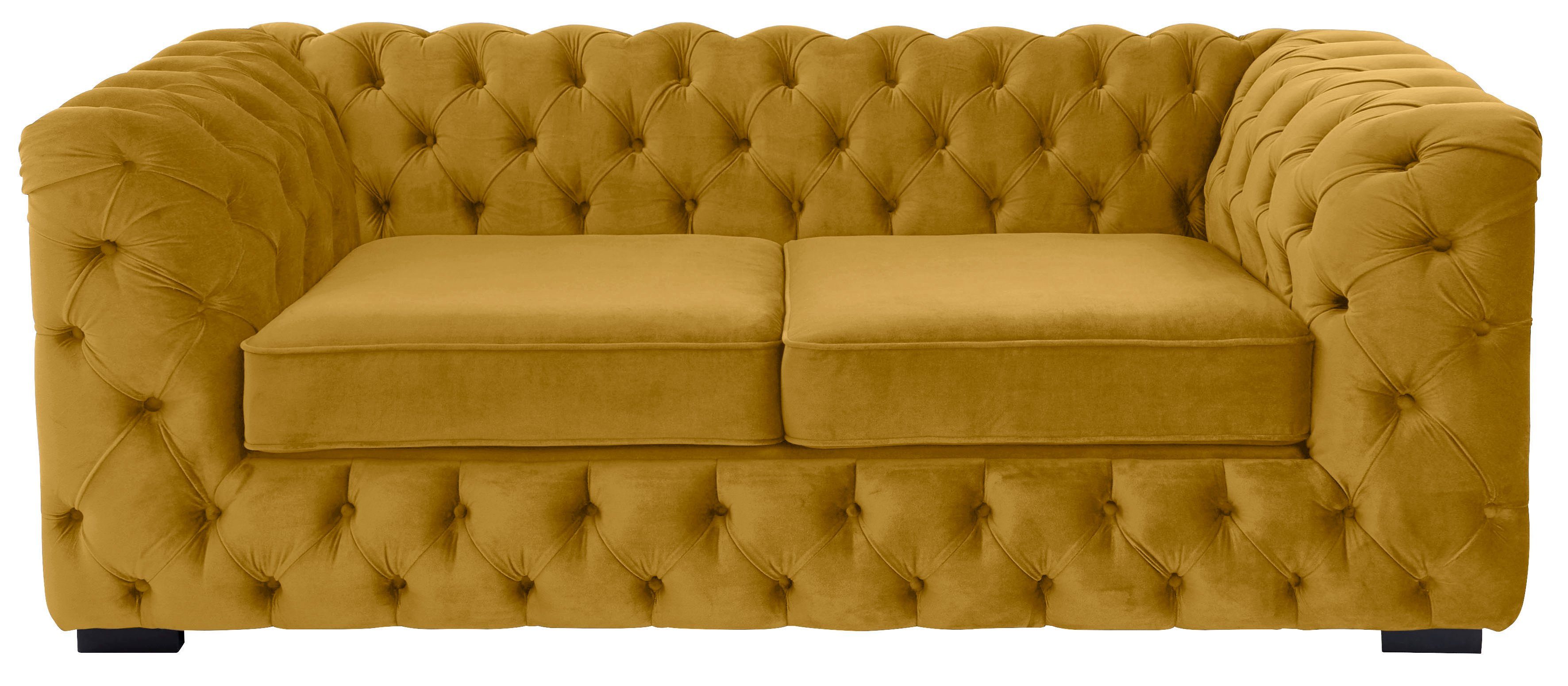 Guido Maria Kretschmer Home&Living Chesterfield-bank Kalina met klassieke chesterfield-capitonnage goud, chesterfield banken