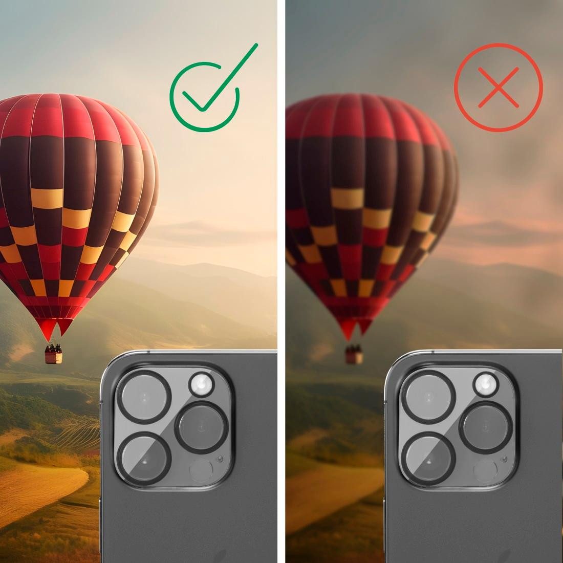 Hama Camerabeschermingsglas Camera bescherming "Cam Protect" voor Apple iPhone 15/15 Plus
