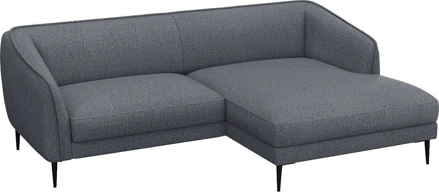 FLEXLUX Hoekbank Belle designbank, comfortabel door koudschuim in de zitting, L-vorm